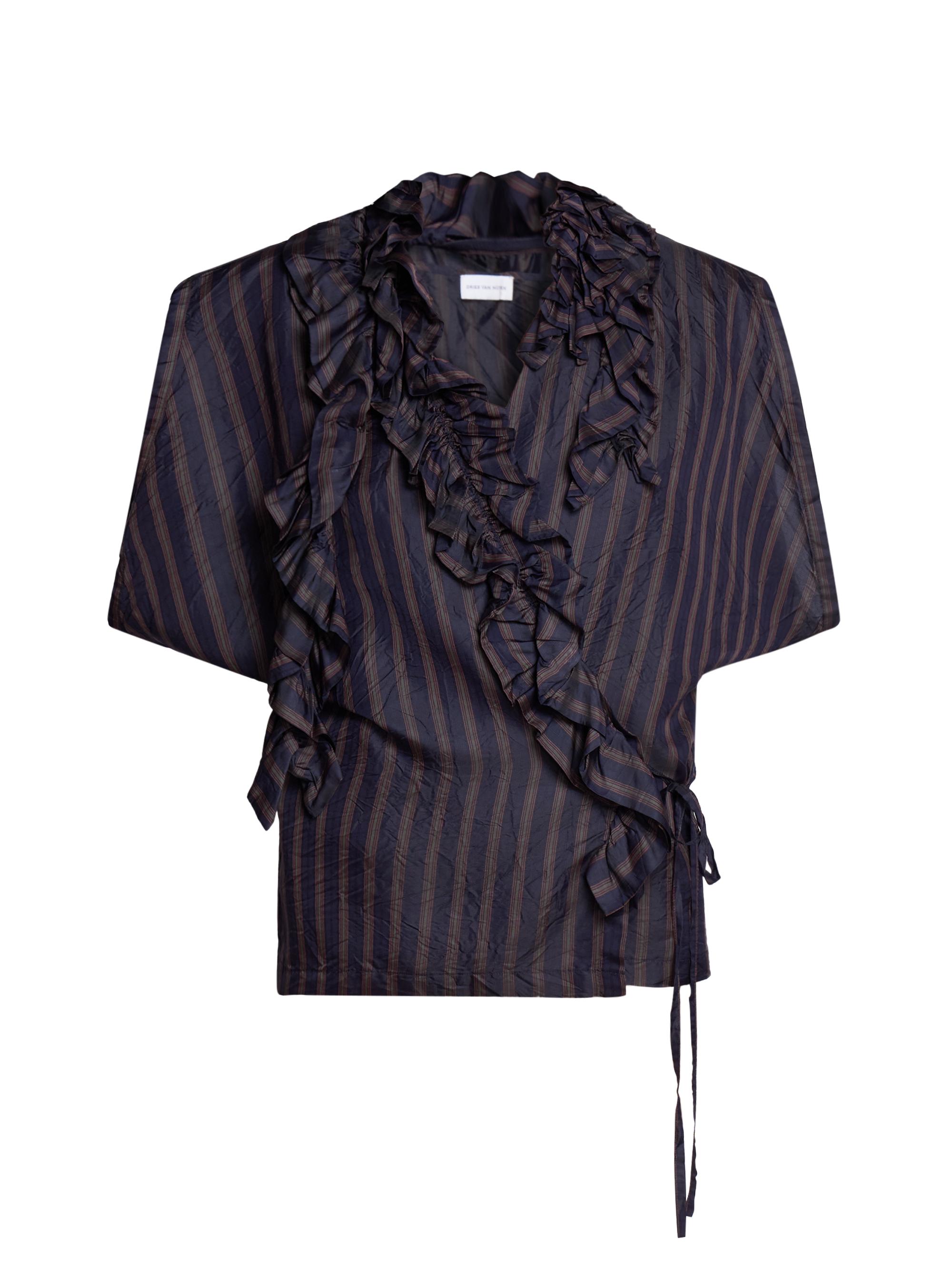Dries Van Noten Boxy Mini Striped Cotton Shirt | Saks Fifth Avenue