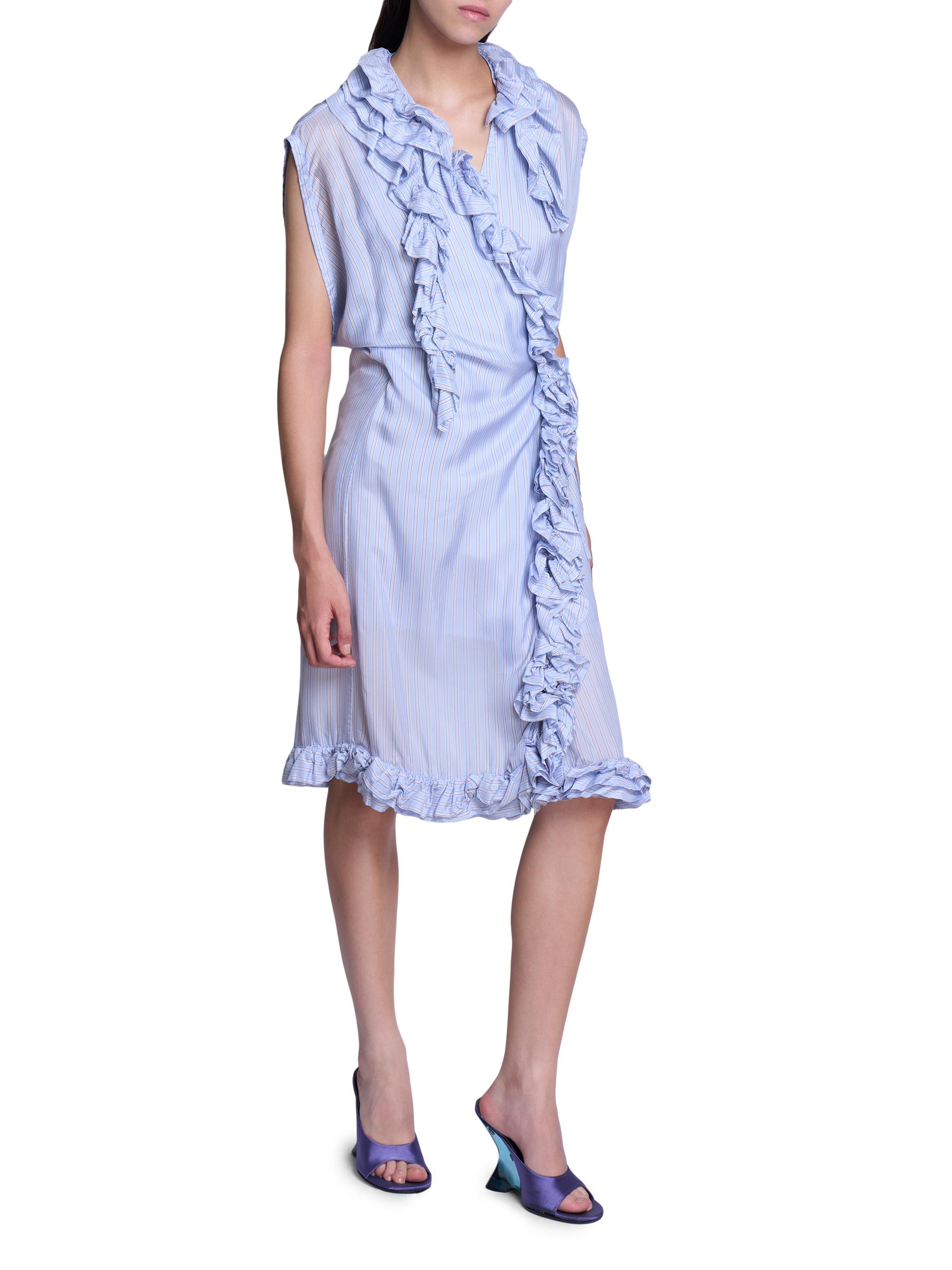 striped knee length dress English Factory