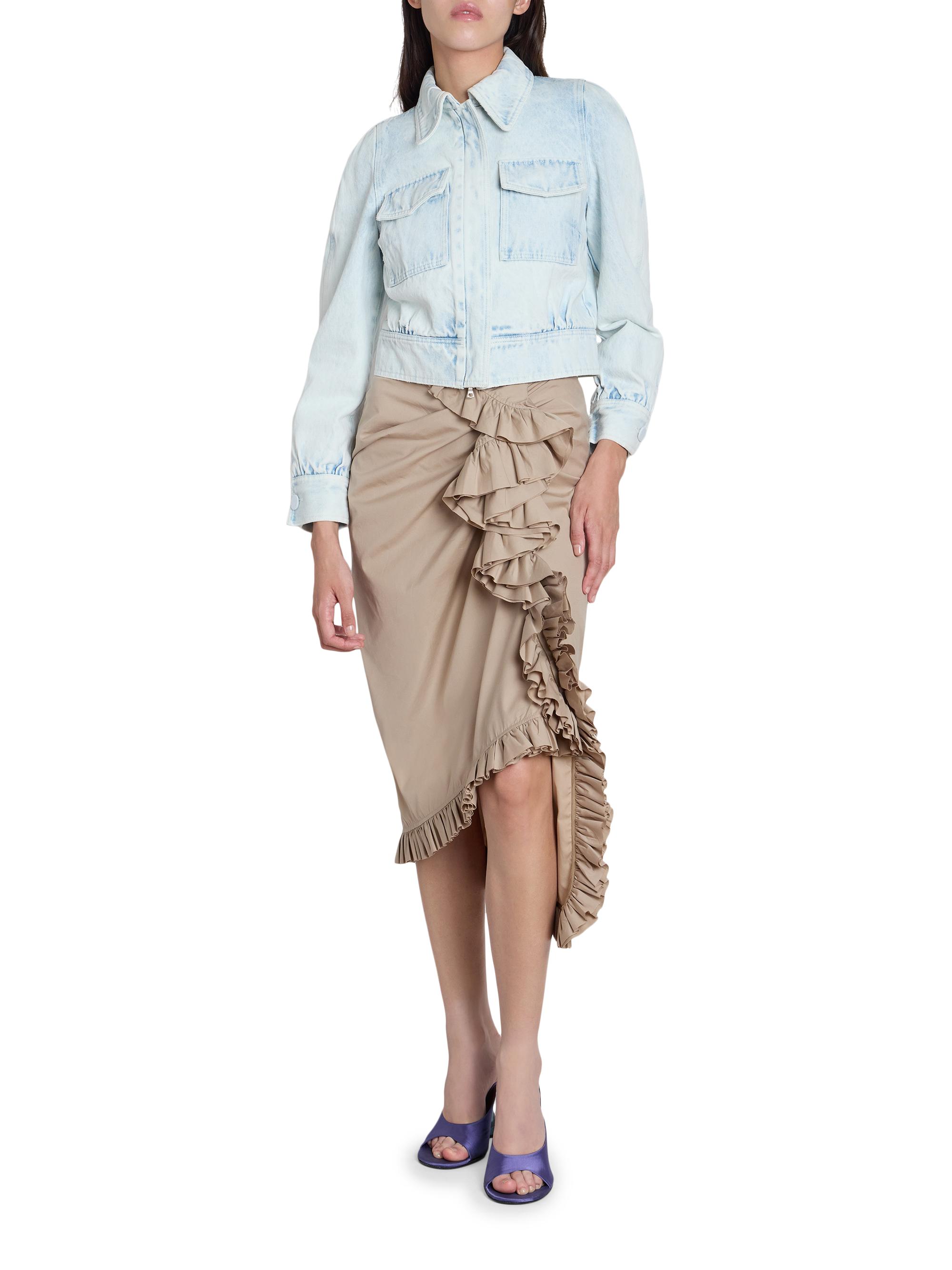 Dries Van Noten Sina Asymmetric Ruffled Cotton Midi-Skirt | Saks