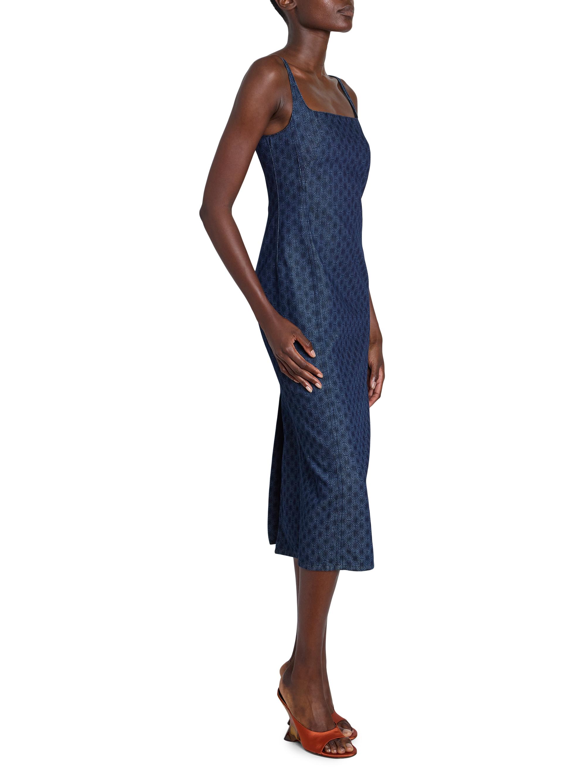 Dries Van Noten Debano Geometric Denim Midi-Dress | Saks Fifth Avenue