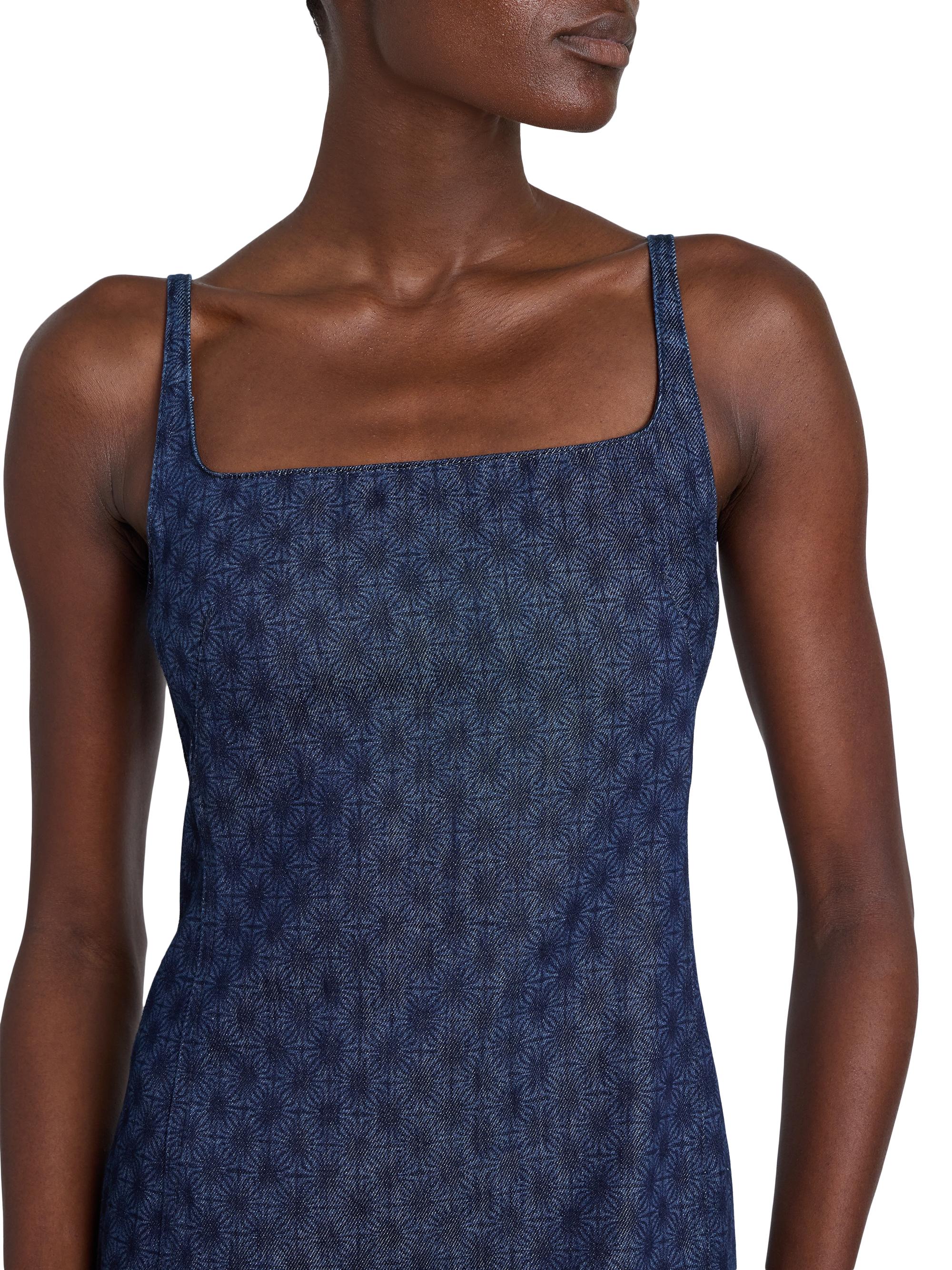 Dries Van Noten Debano Geometric Denim Midi-Dress | Saks Fifth Avenue
