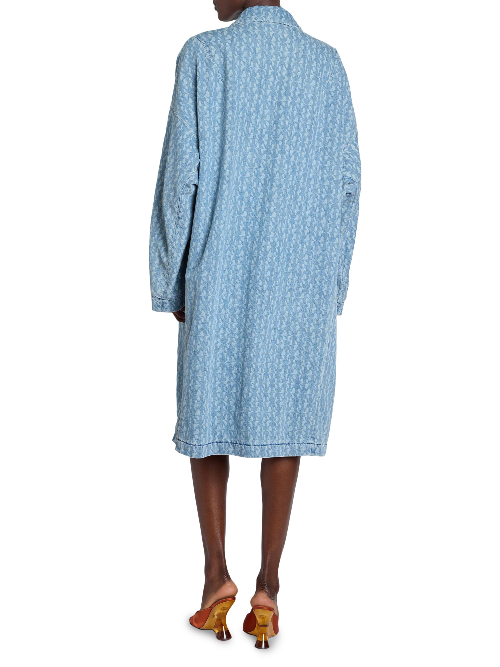 Dries Van Noten Roolsy Printed Denim Oversized Single-Breasted