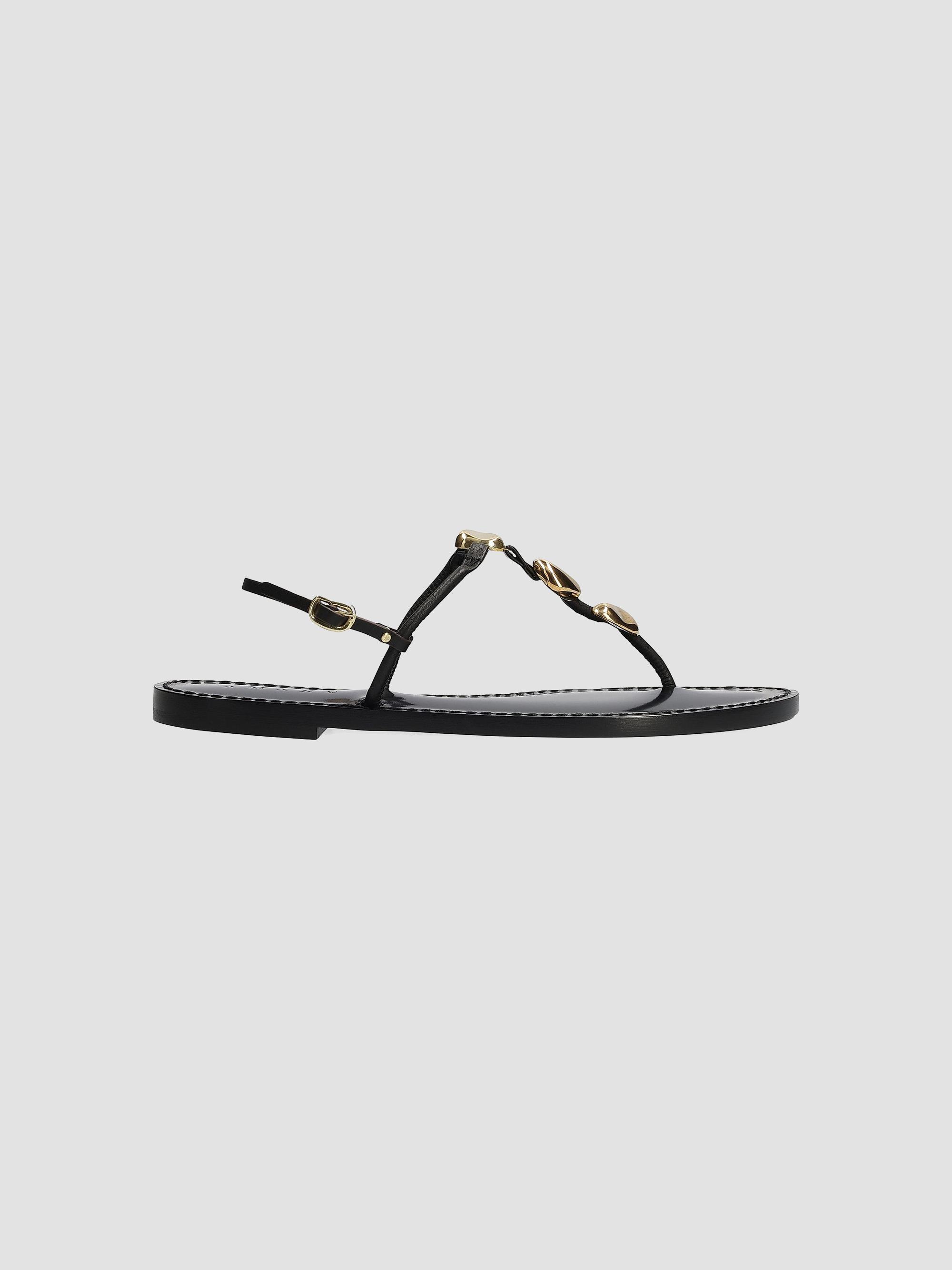AMANU Women's The Nairobi Beaded Leather Sandals - Black | Thumbnail 6