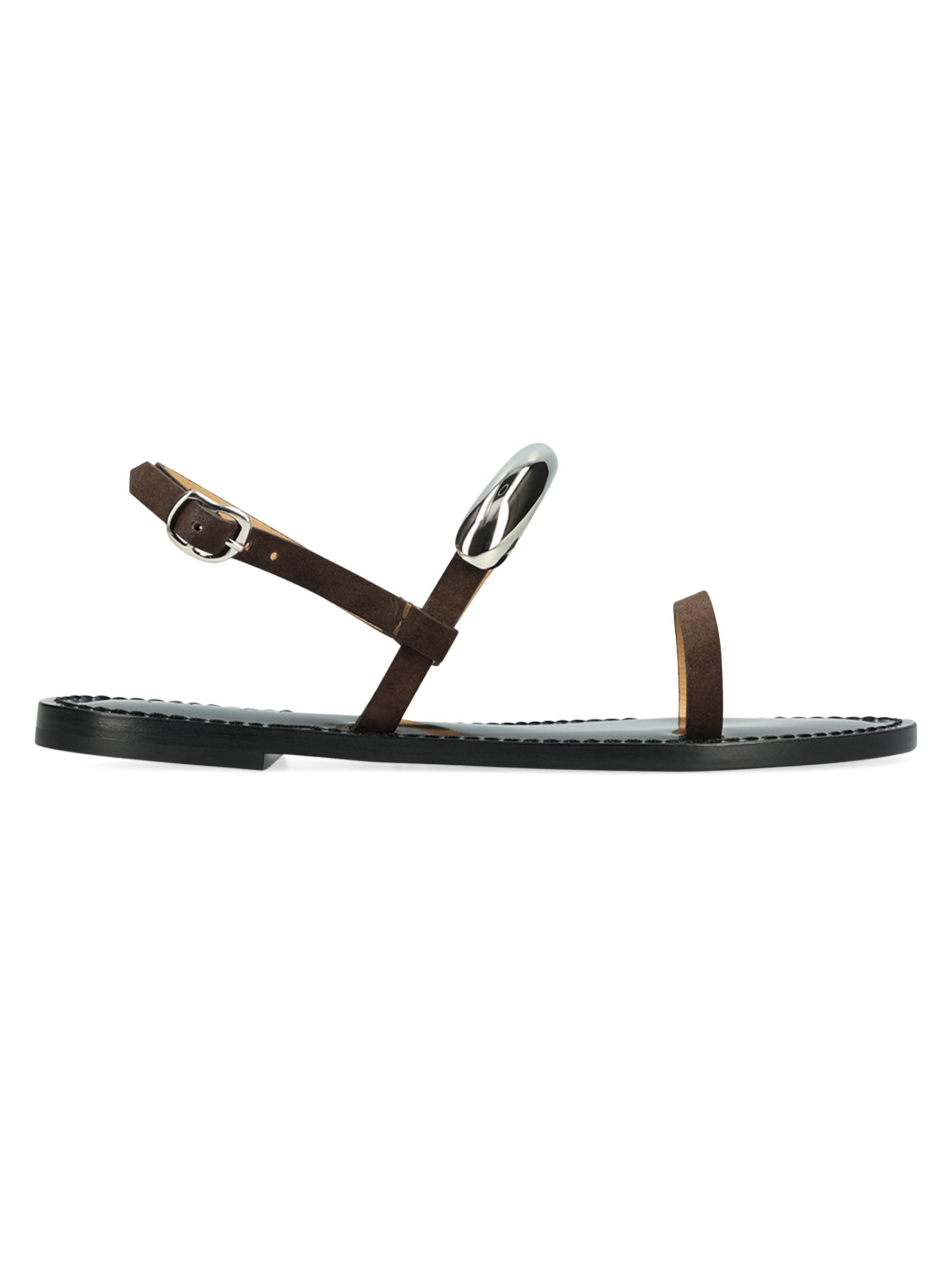 Amanu Women's Ghana Leather Sandals - Chocolate