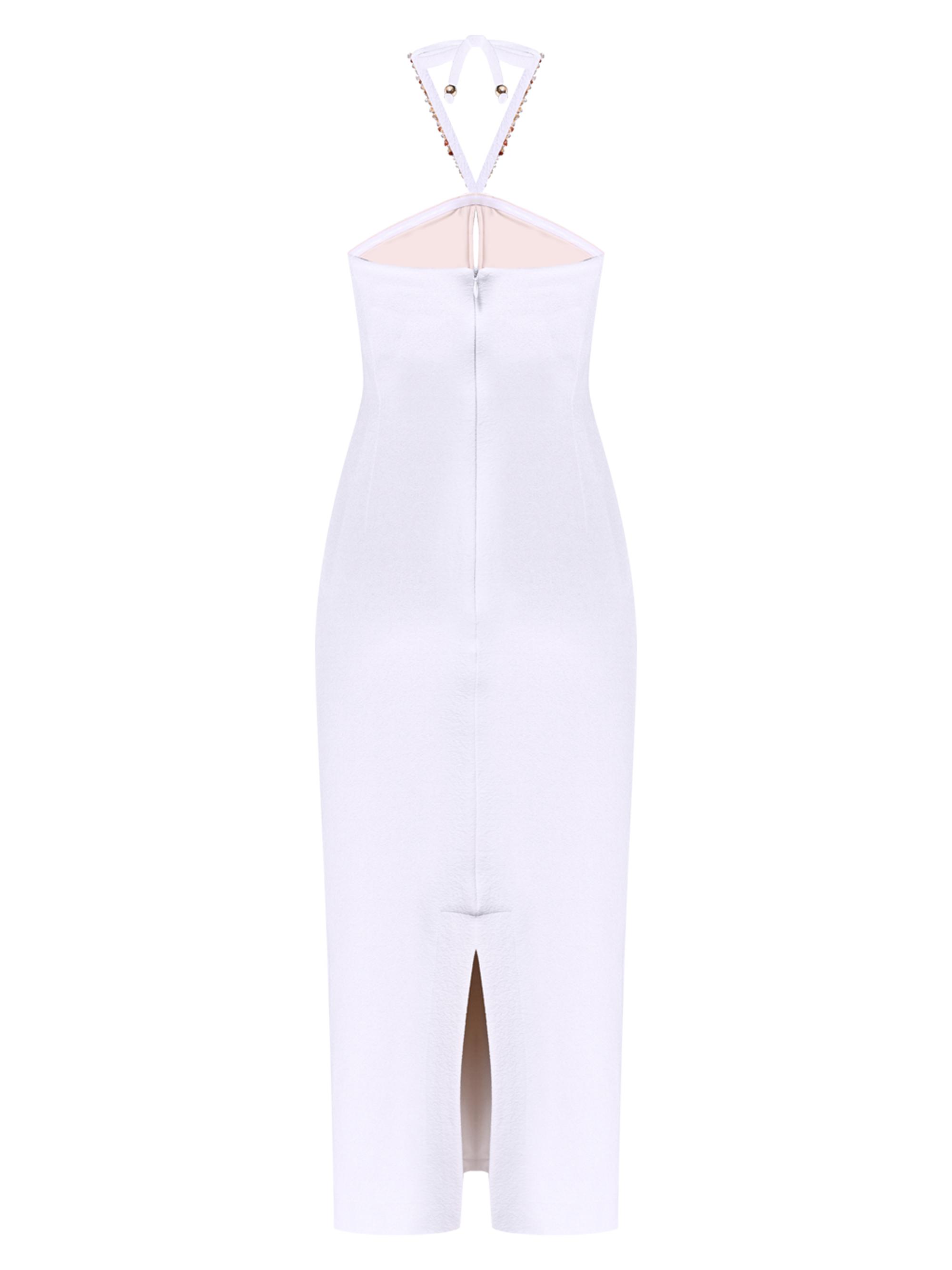 alice and olivia regina halter dress Vestido Maxi Regina Halter - Morado