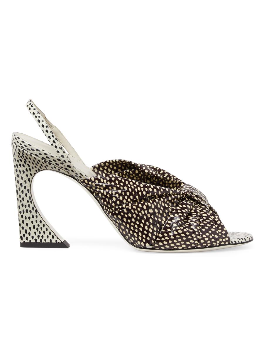Fendi Arco 95MM Leather Slingback Pumps | Saks Fifth Avenue
