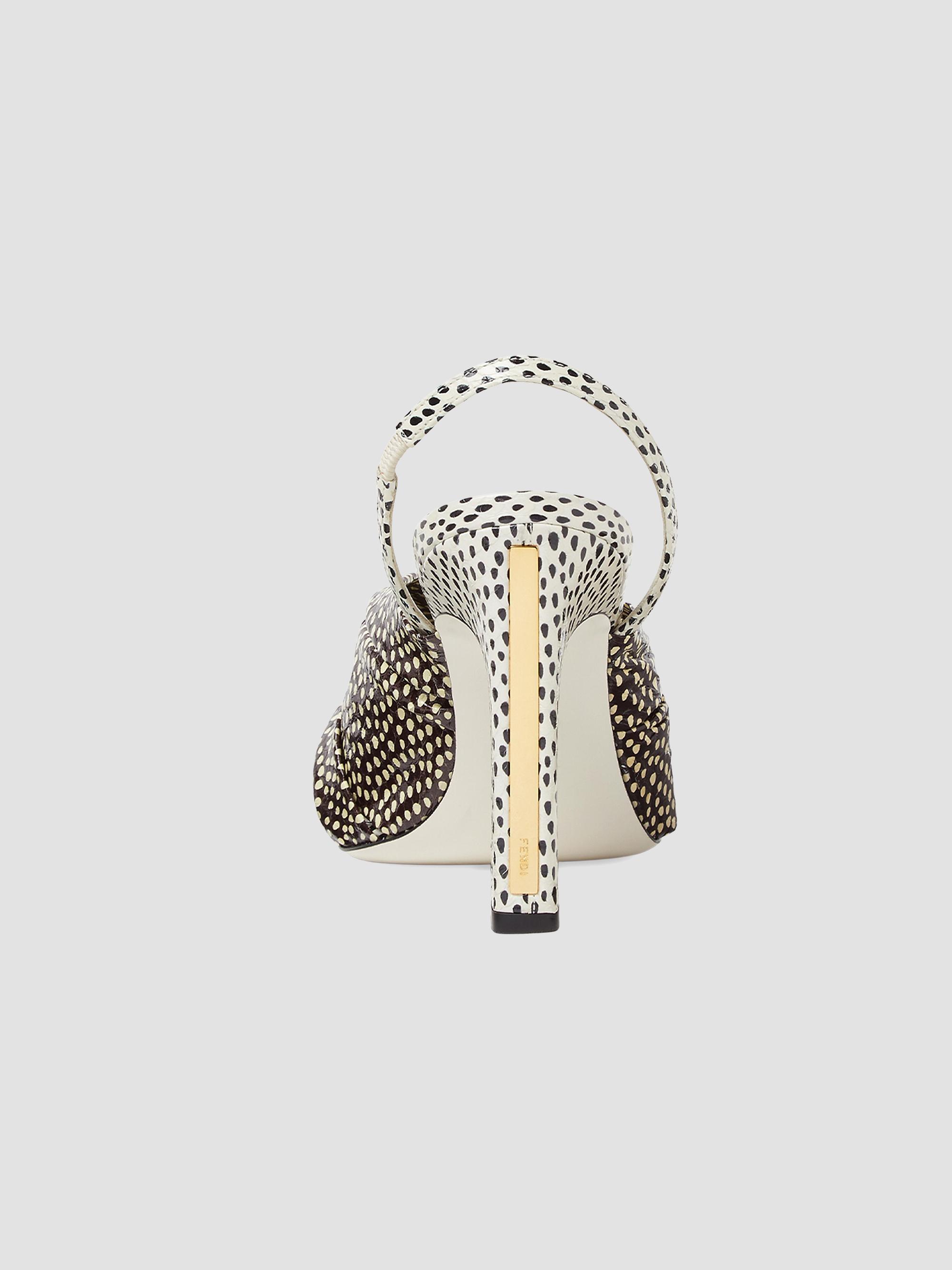 Fendi Arco 95MM Leather Slingback Pumps | Saks Fifth Avenue