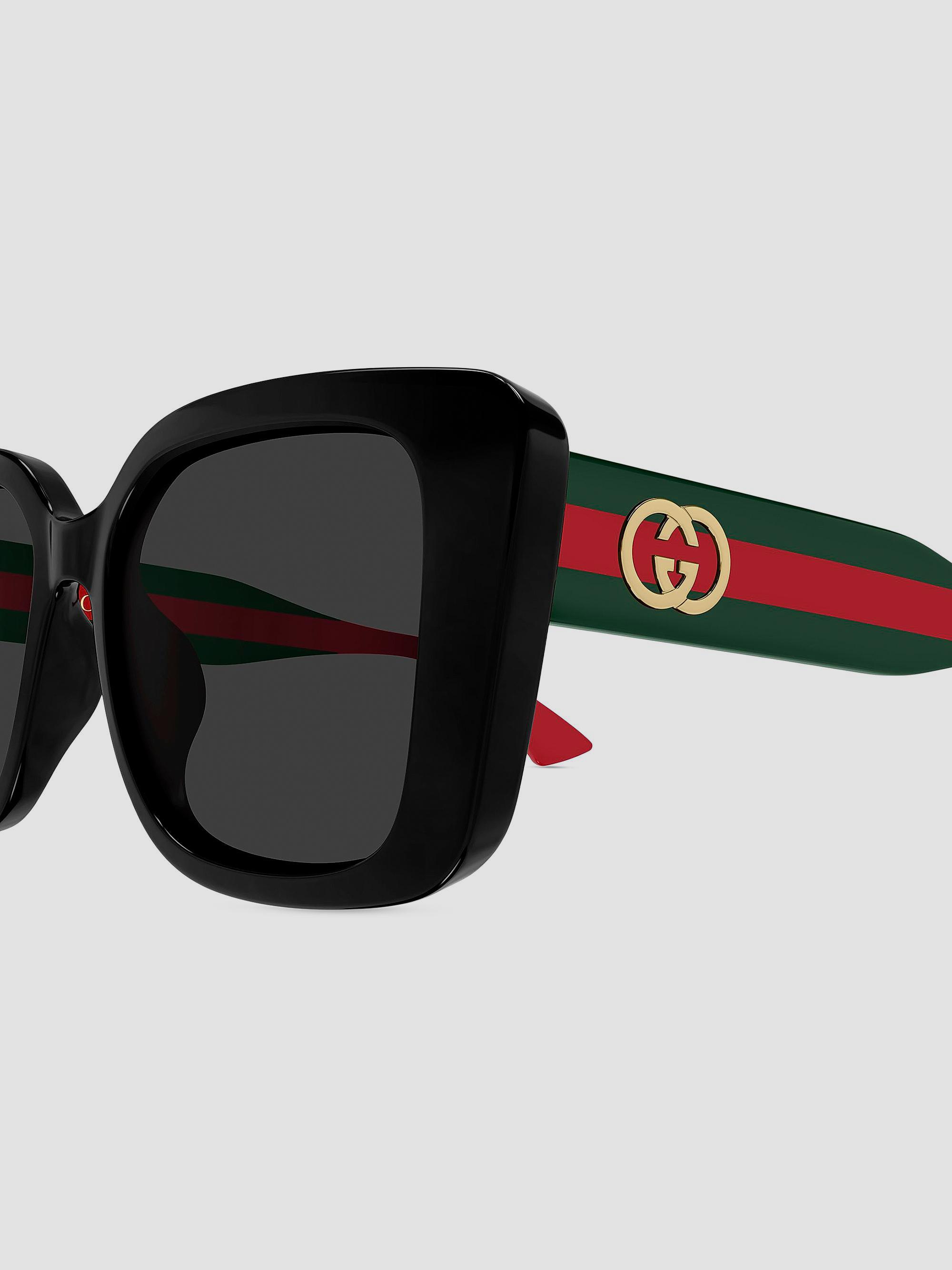 Gucci New Pop Web 55MM Butterfly Sunglasses | Saks Fifth Avenue