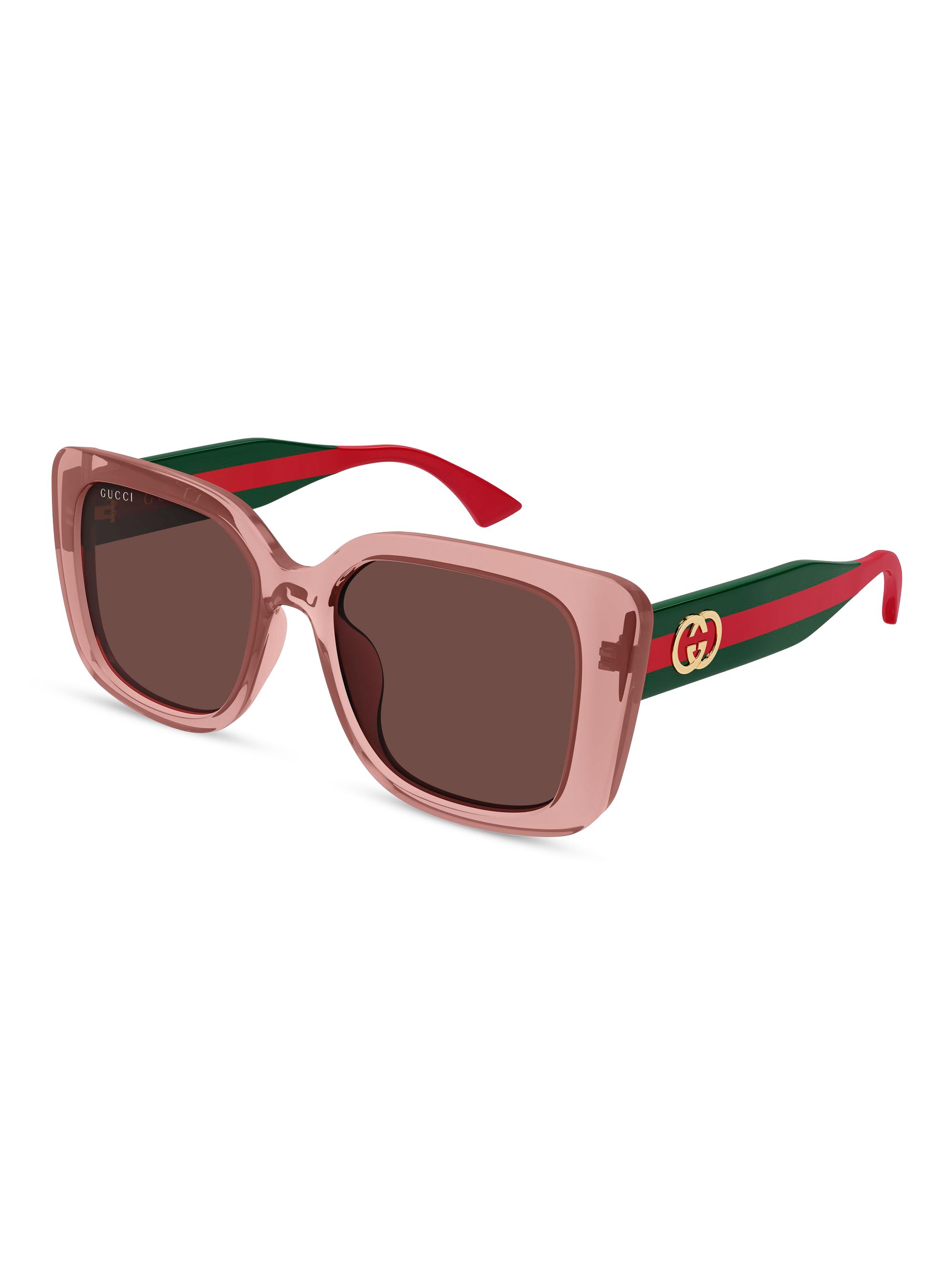 Gucci Women's New Pop Web 55MM Butterfly Sunglasses - Red Green Black