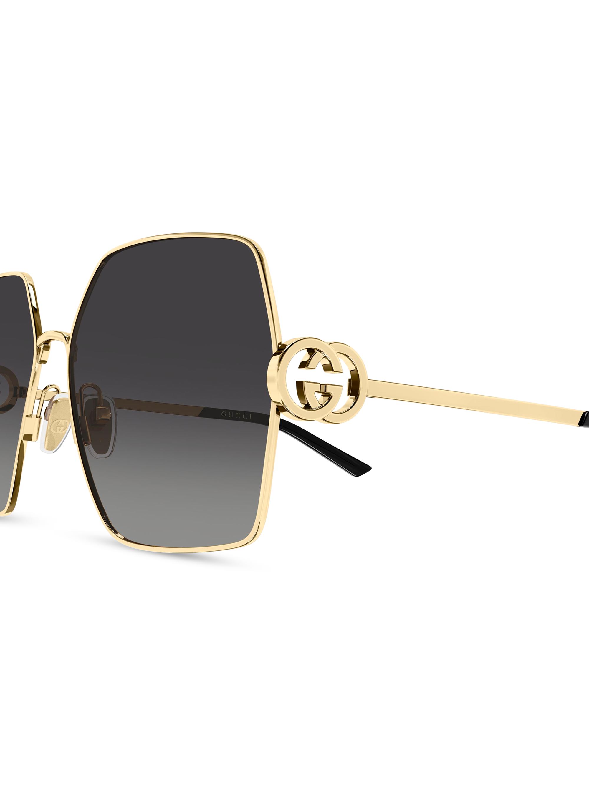 Gucci Stuck GG 61MM Oversized Sunglasses | Saks Fifth Avenue