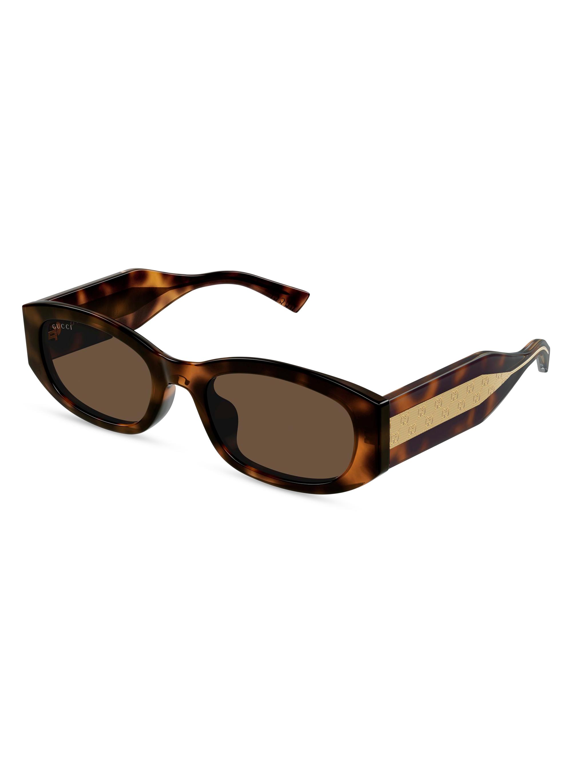 Gucci Women's 55MM Oval Sunglasses - Brown