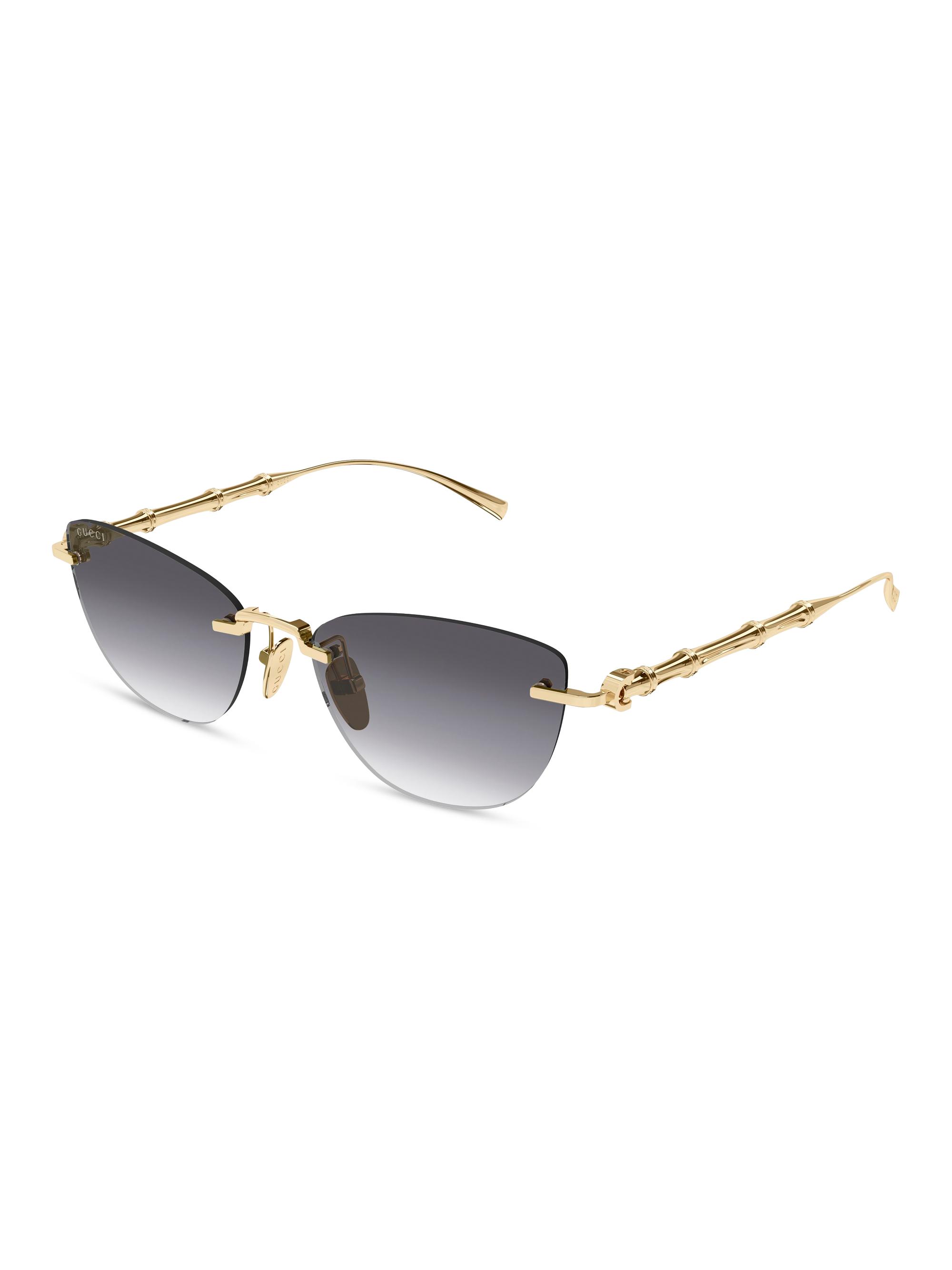 Gucci Women's Bamboo Metal 55MM Cat-Eye Sunglasses - Gold Grey