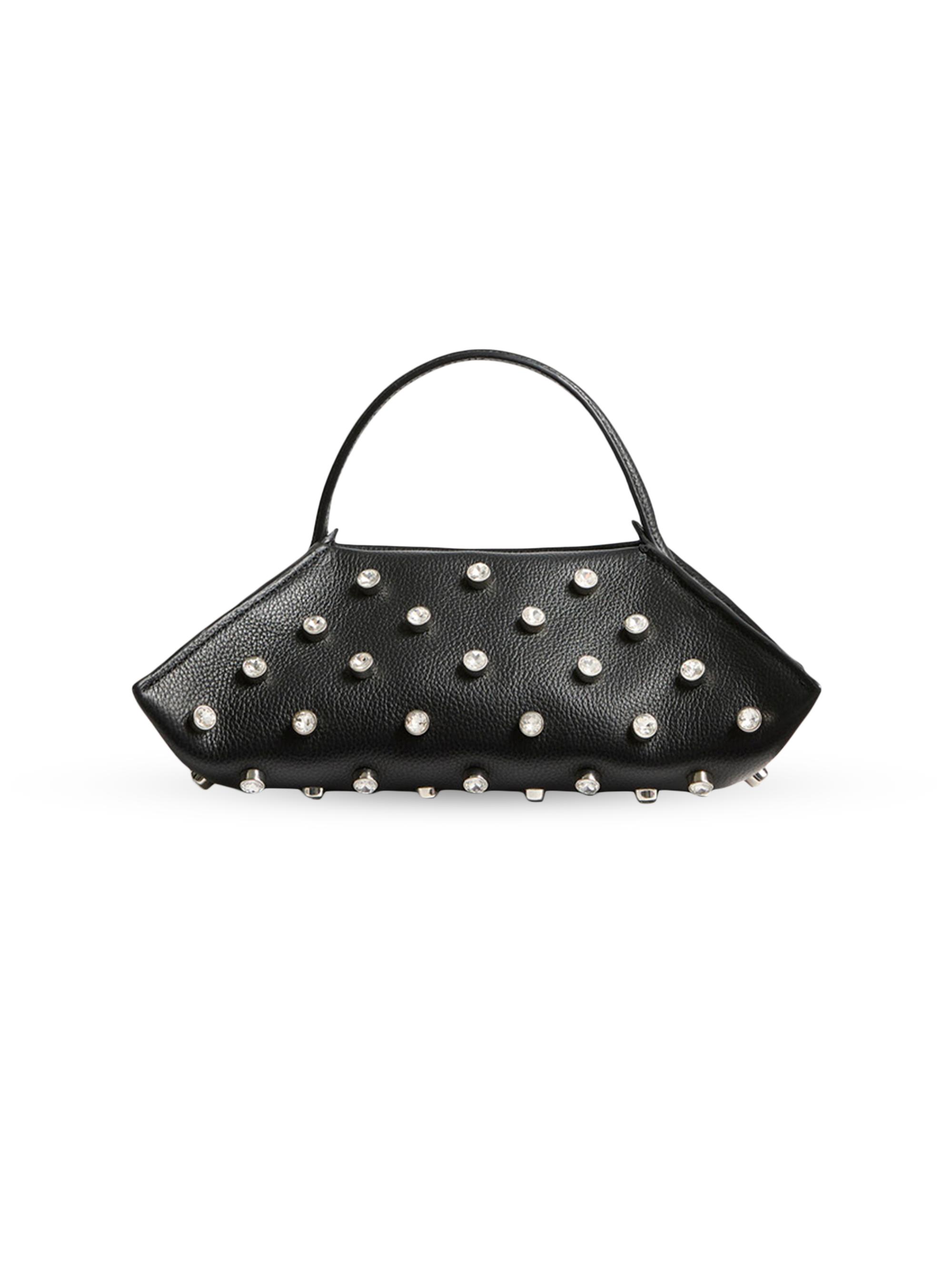 Altuzarra Women's Origami Baguette Embellished Leather Bag - Black Crystal