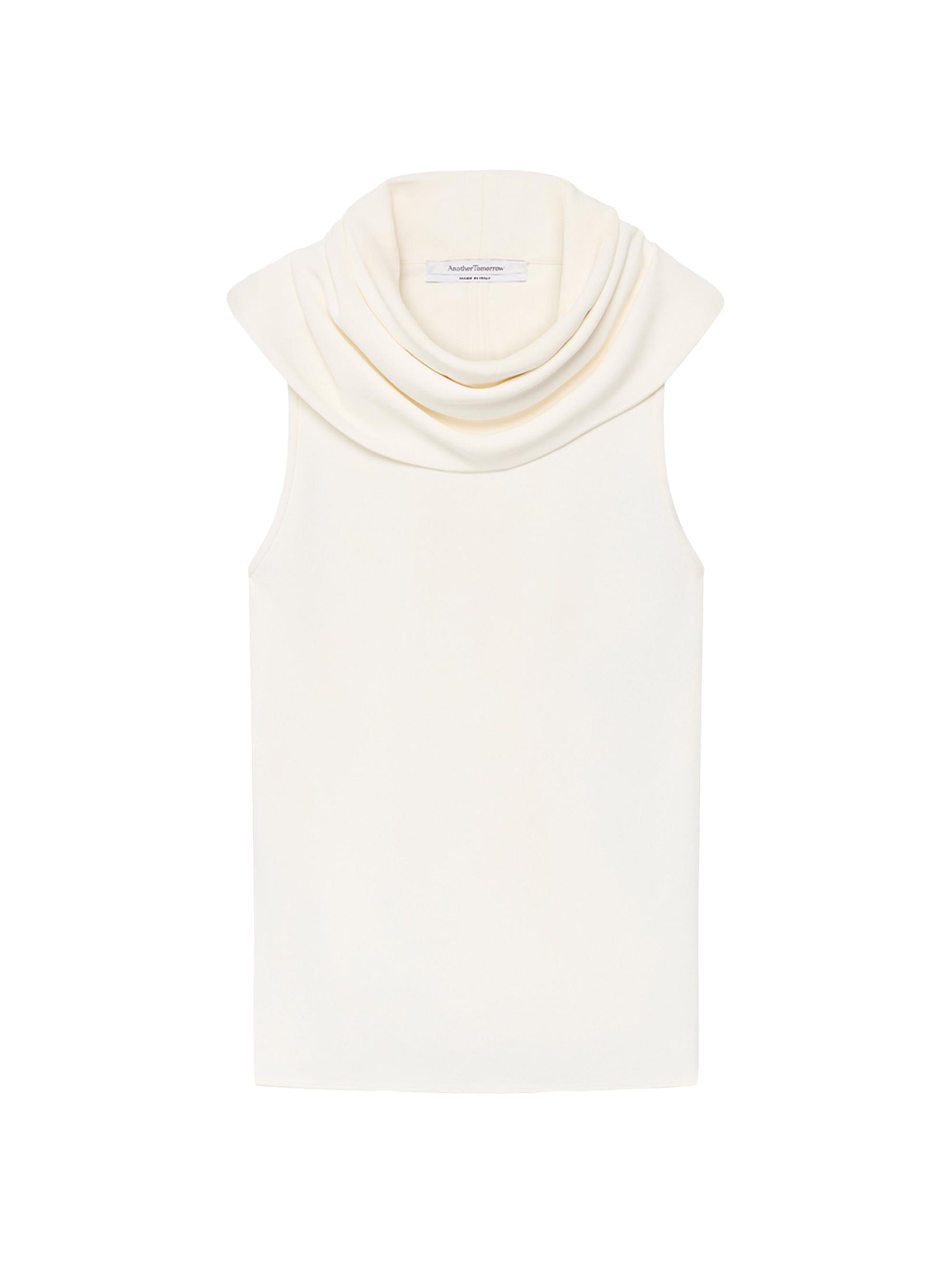 Another Tomorrow Women's Cowl Neck Blouse - Off White
