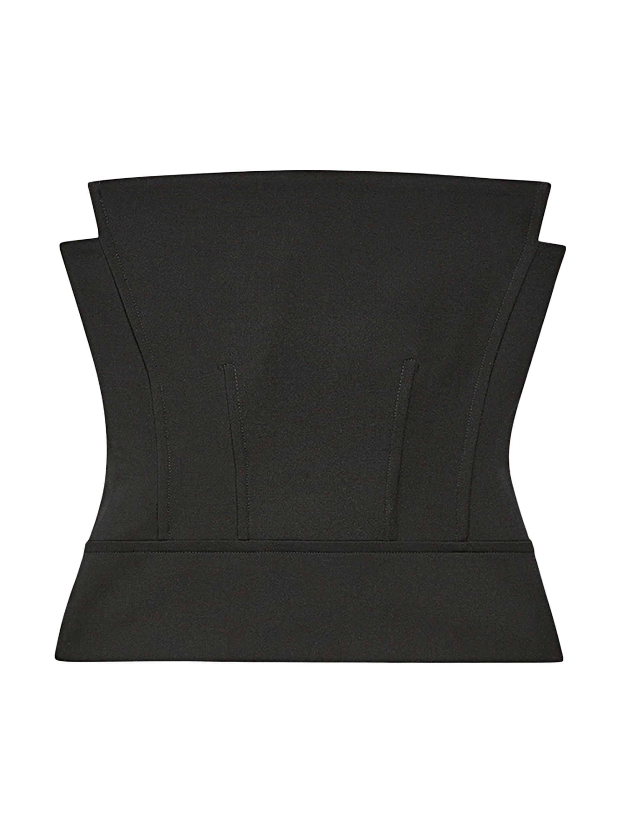 Another Tomorrow Women's Architectural Bustier - Black