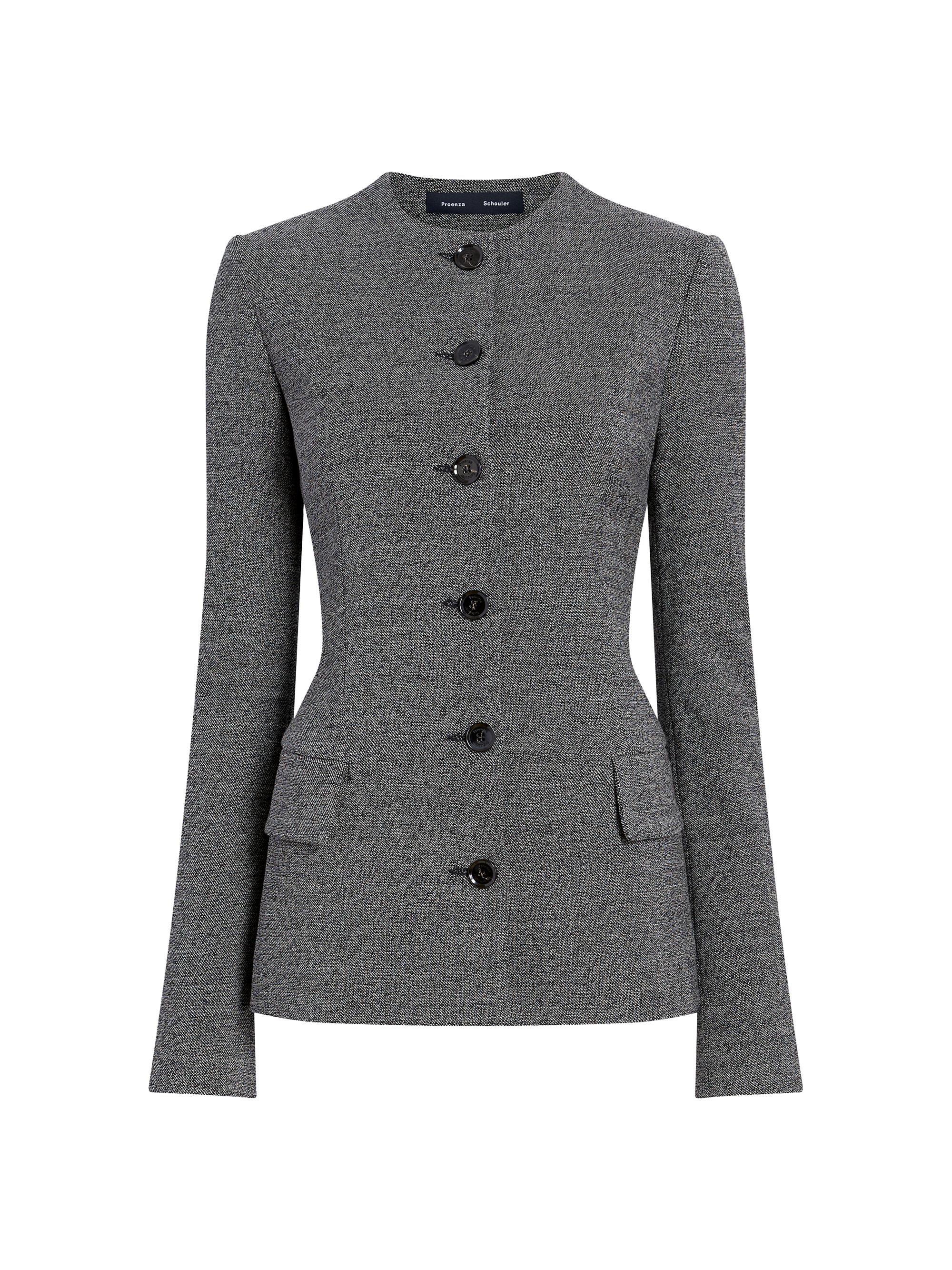 Proenza Schouler Women's Annemarie Melangé Wool Jacket - Dark Grey Melange