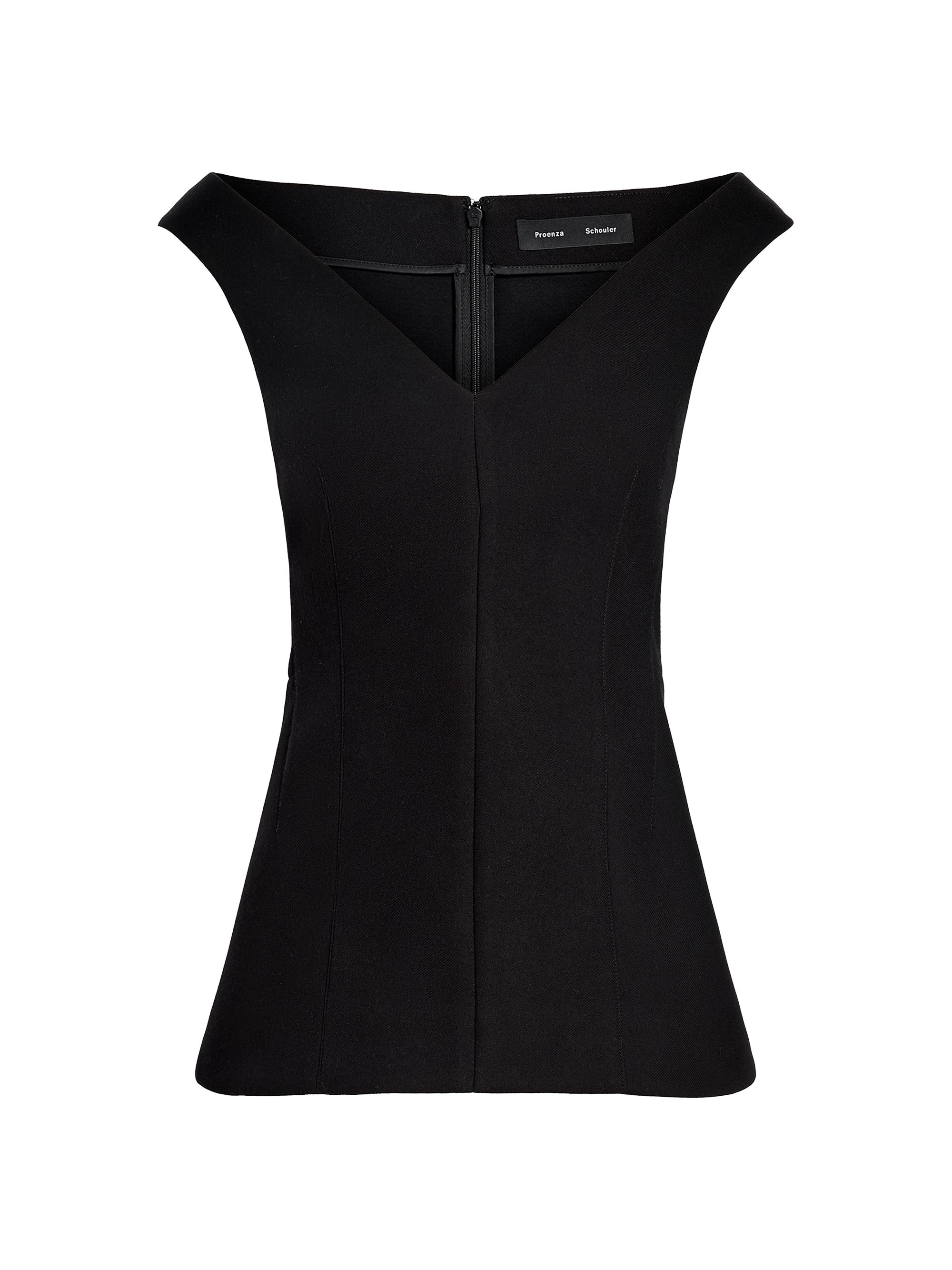 Proenza Schouler Women's Mariam Wool Scuba Top - Black