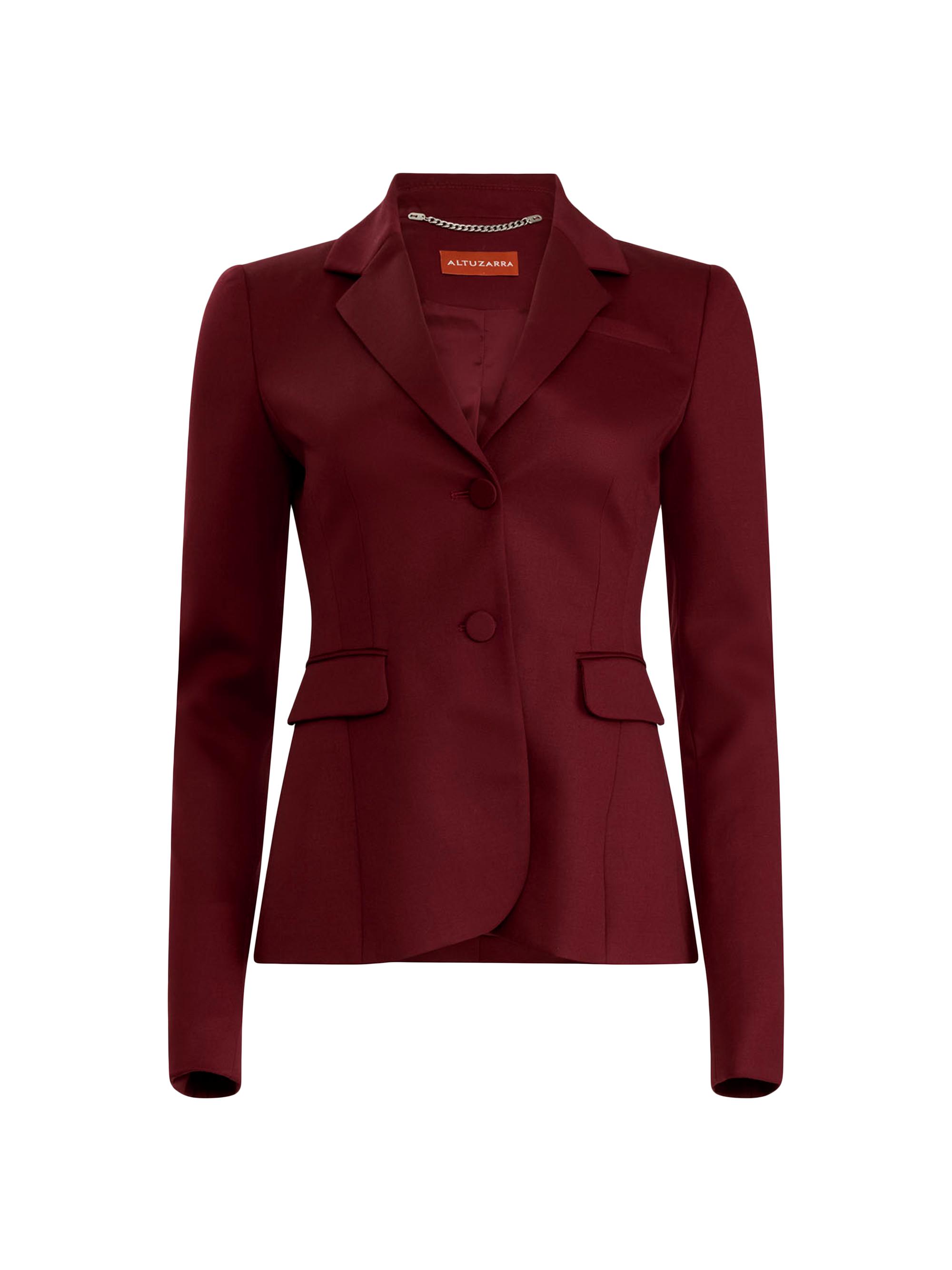 Altuzarra Women's Fenice Stretch Merino Wool Blazer - Maroon
