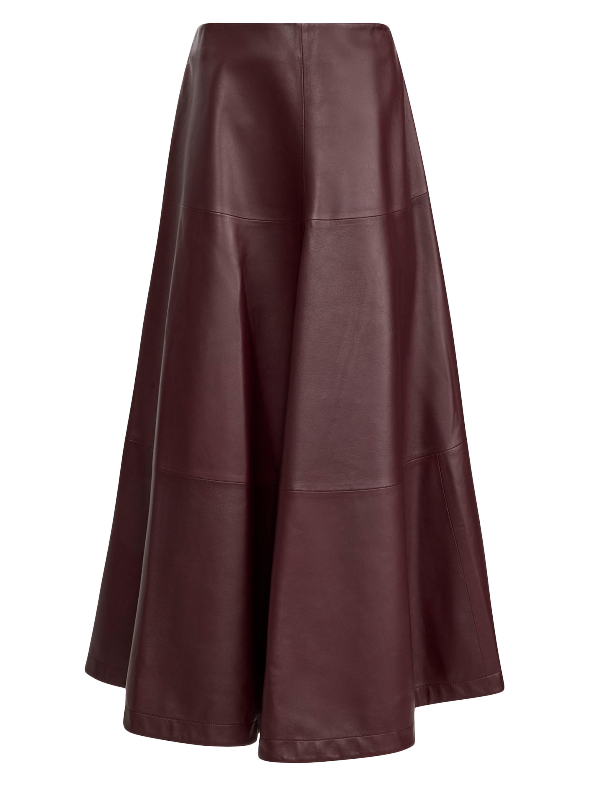 Altuzarra Women's Varda Leather Paneled Maxi Skirt - Maroon