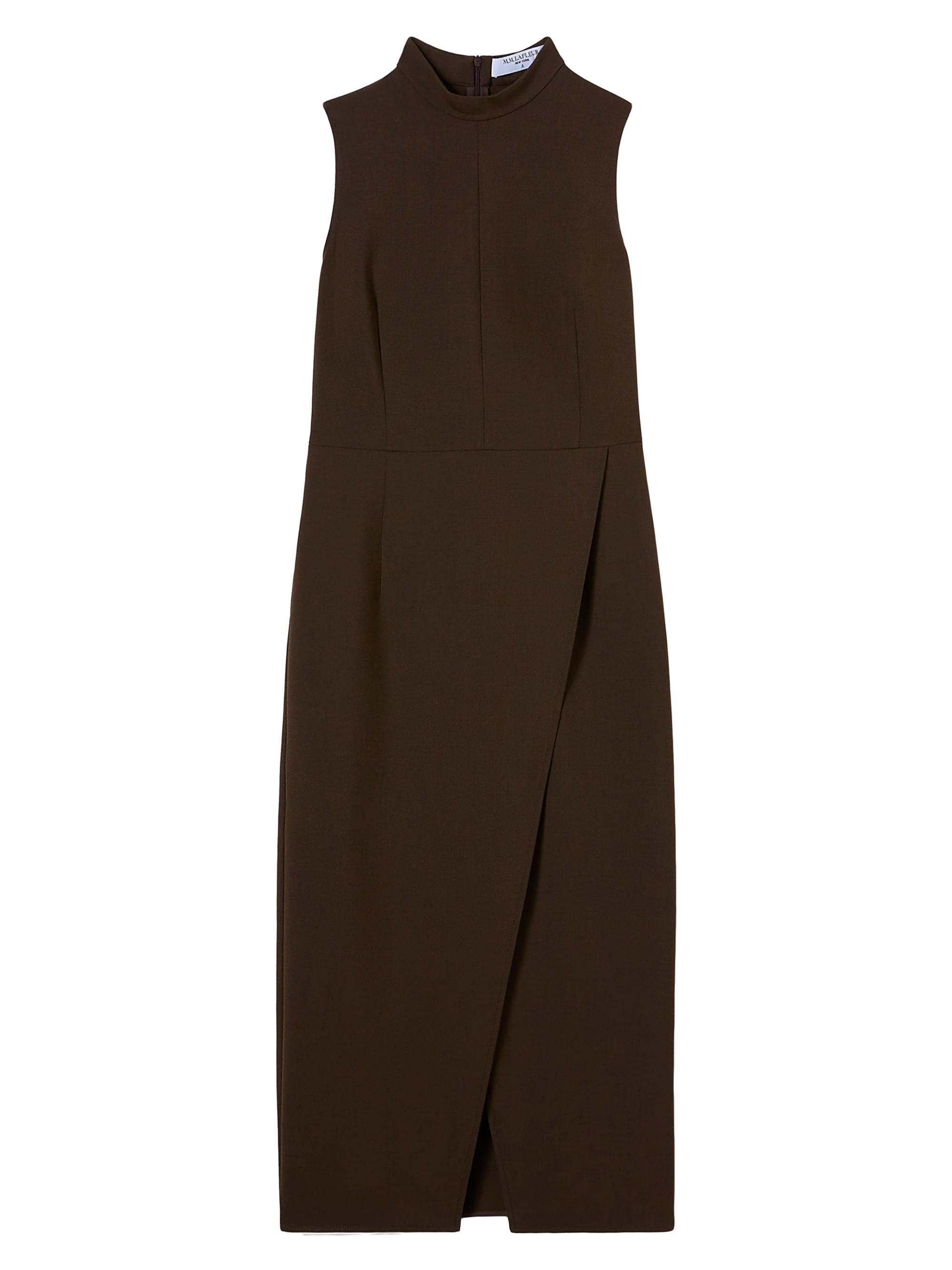 M.M.LaFleur Women's Valencia Flex Suiting Power Dress - Chocolate Torte Melange