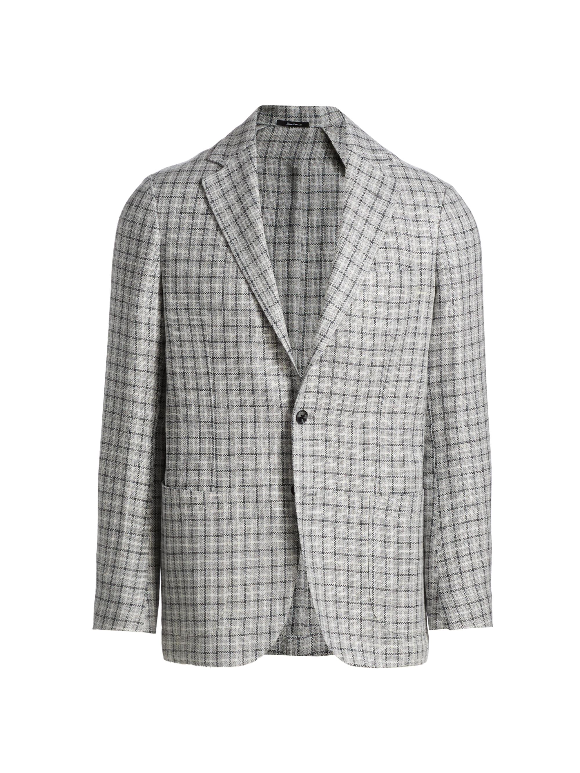 Isaia Plaid Wool-Silk-Linen Sport Coat | Saks Fifth Avenue