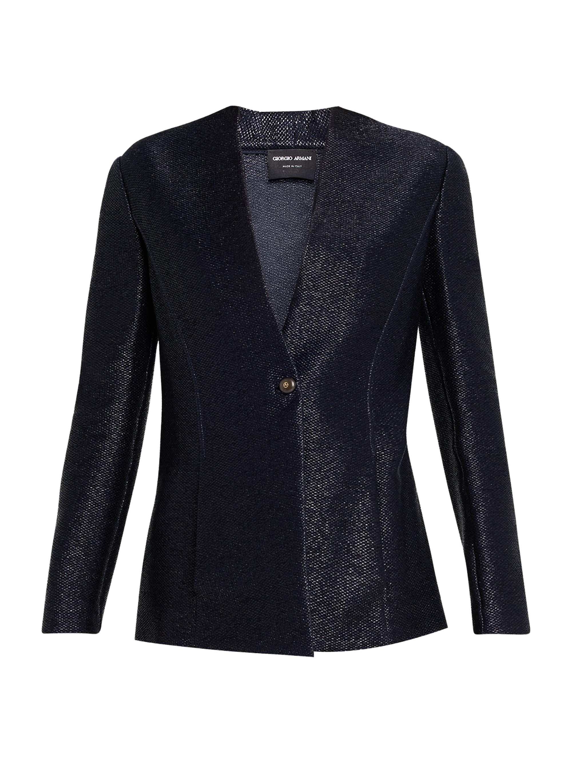 Giorgio Armani Linen-Silk Tailored Blazer | Saks Fifth Avenue