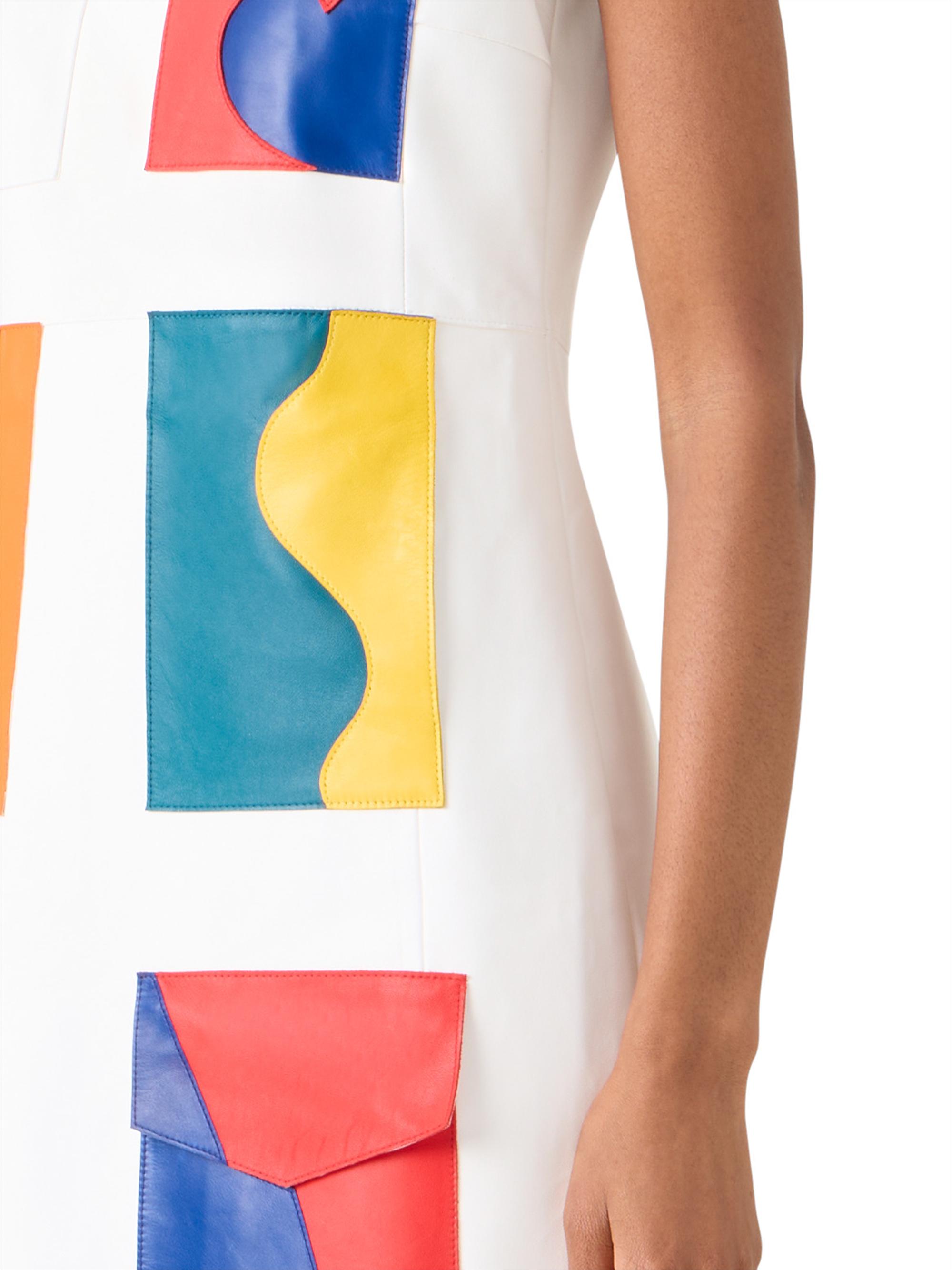 Akris Abstract Leather Sheath Minidress | Saks Fifth Avenue