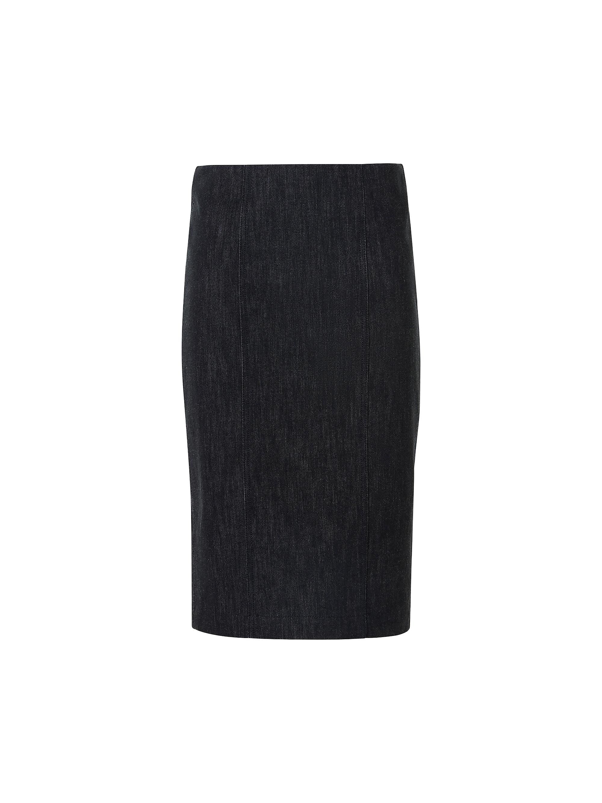 Akris Women's Stretch Denim Pencil Skirt - Black Denim
