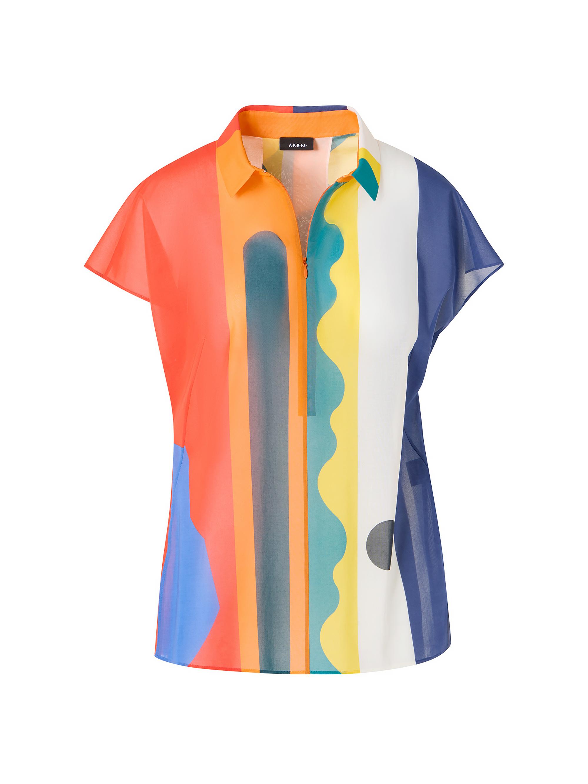 Akris Women's Abstract Cotton Voile Shirt