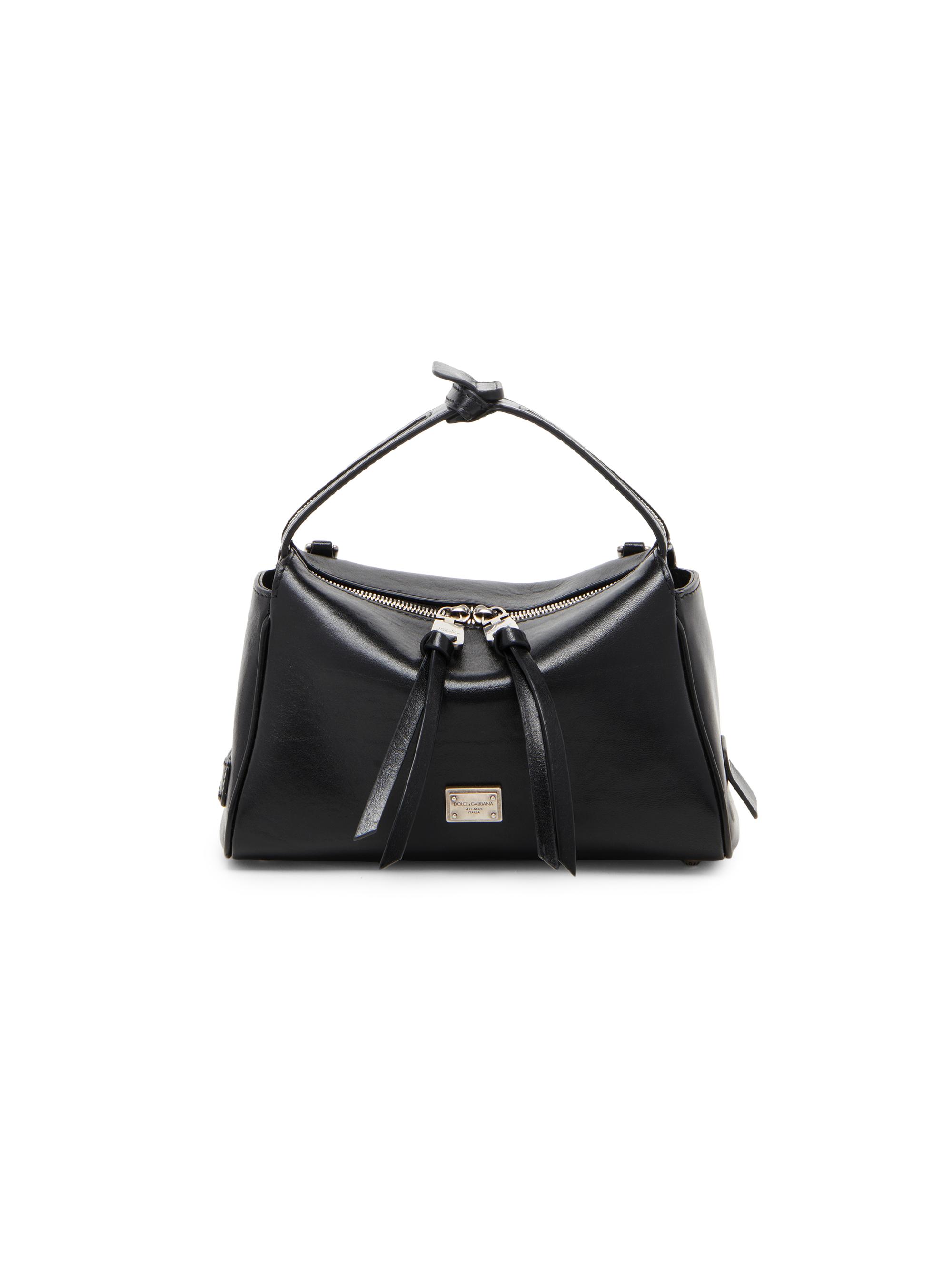 Dolce & Gabbana Women's Vittoria Mini Leather Top Handle Bag - Nero Ottone Vintage | Thumbnail 6