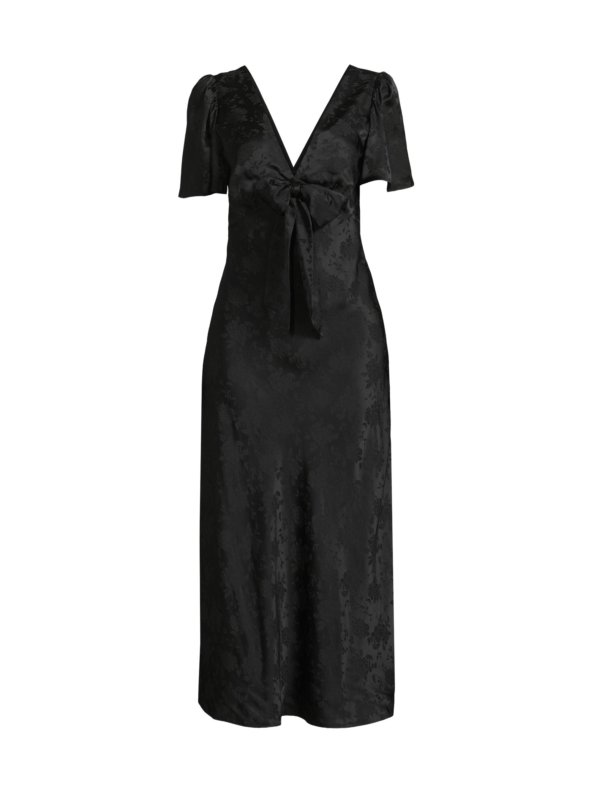 Ciao Lucia Women's Brunello Silk Jacquard Midi-Dress - Black