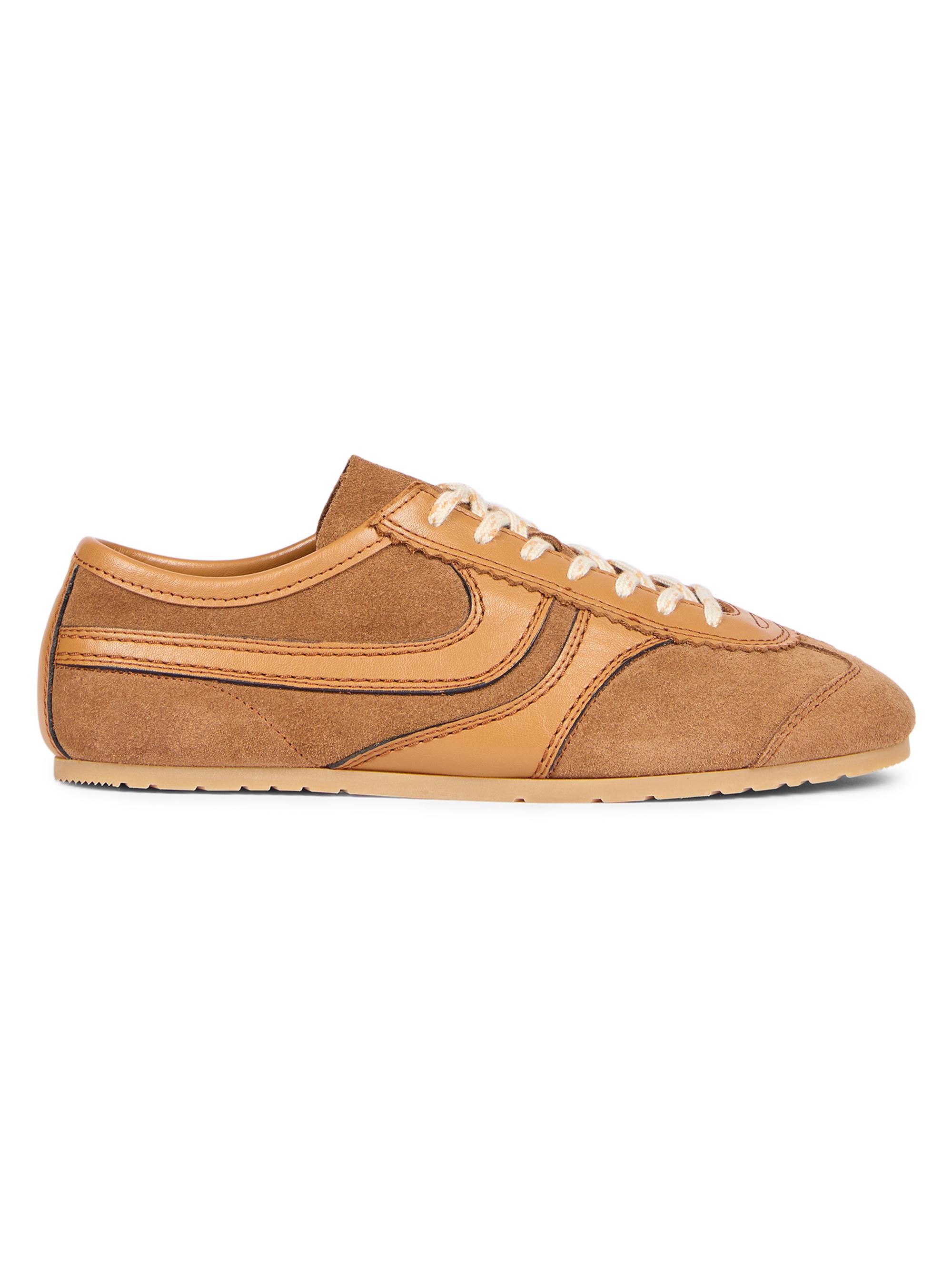 Dries Van Noten Women's Suede & Leather Low-Top Sneakers - Tan | Thumbnail 7