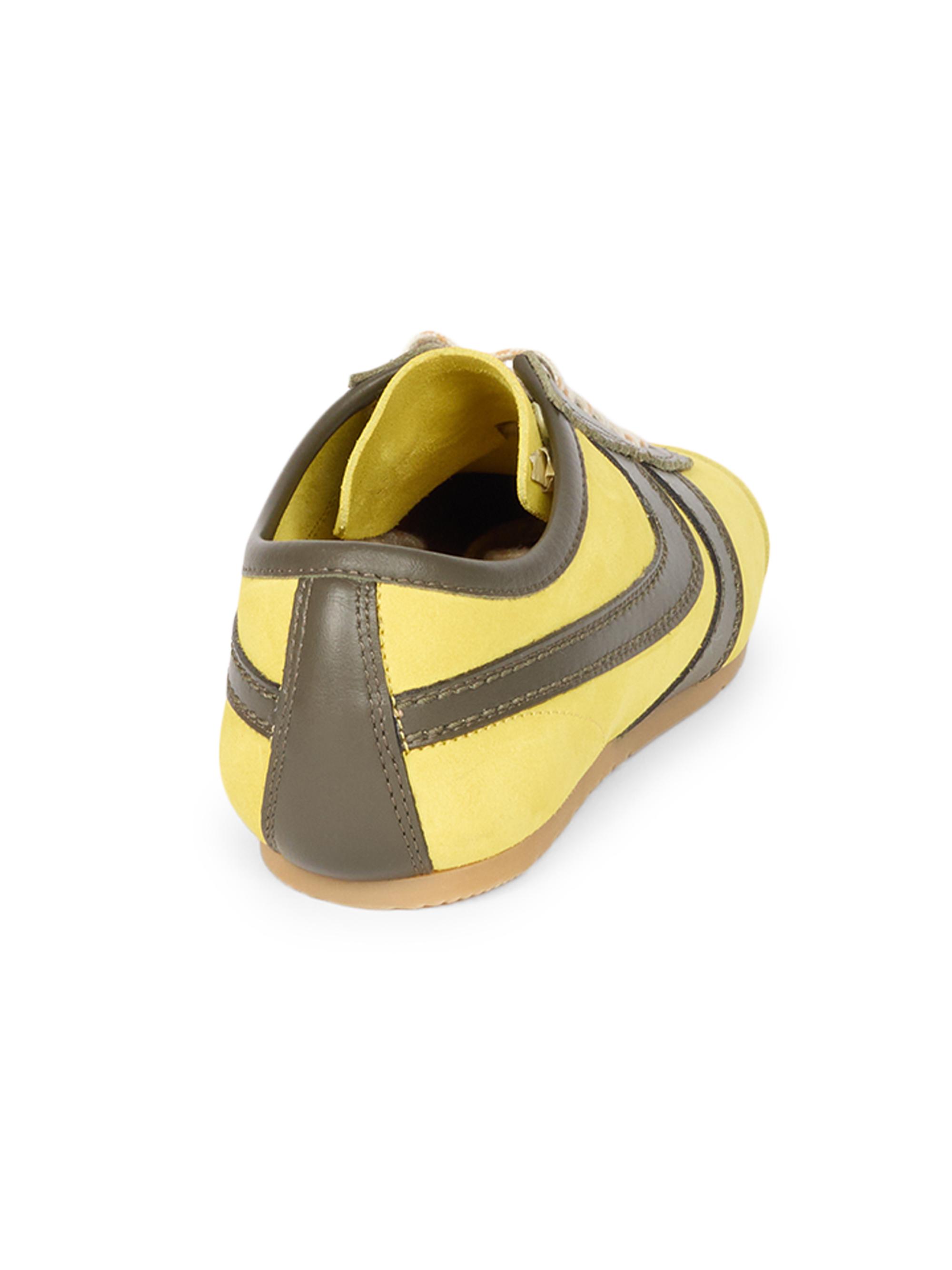 Dries Van Noten Women's Suede & Leather Low-Top Sneakers - Yellow | Thumbnail 3