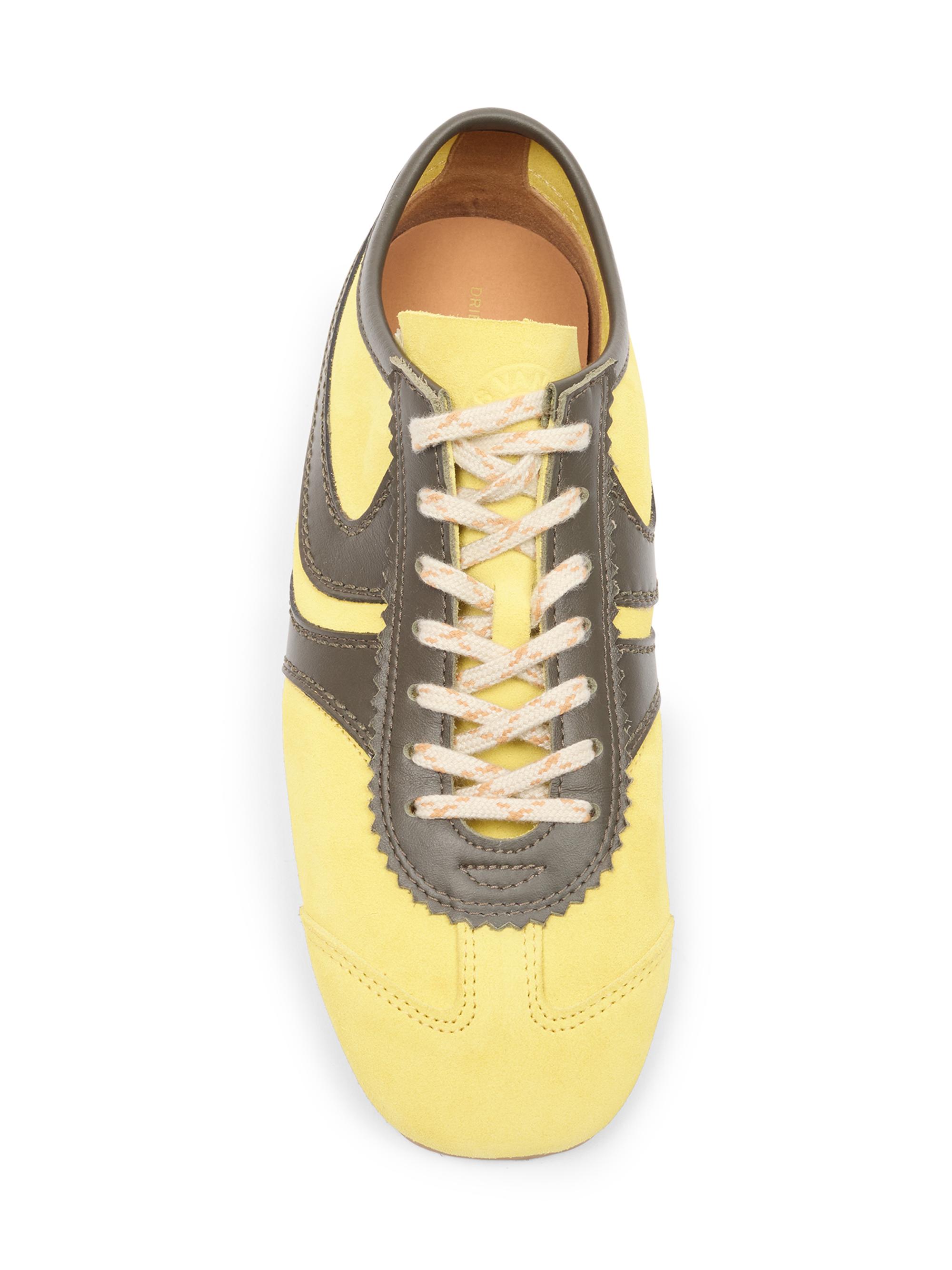 Dries Van Noten Women's Suede & Leather Low-Top Sneakers - Yellow | Thumbnail 4