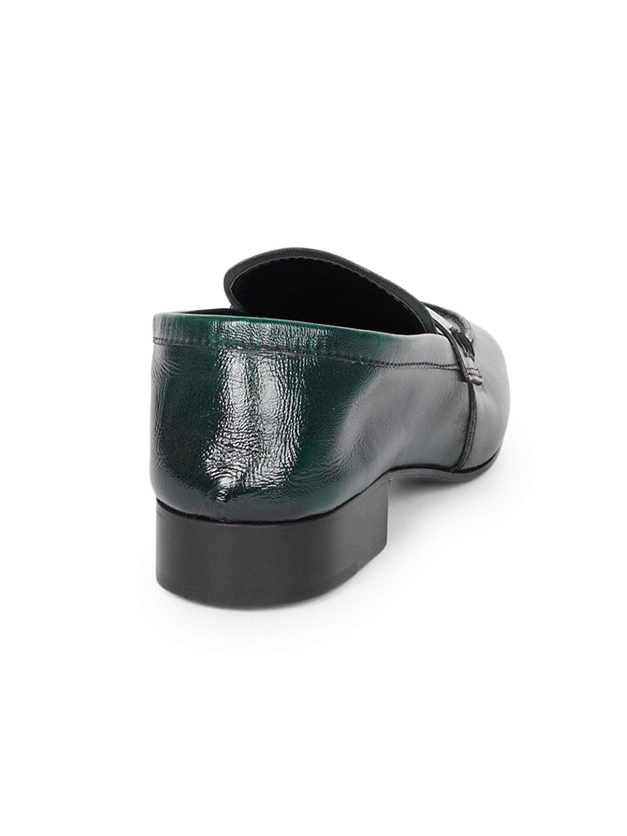Dries Van Noten Women's Leather Penny Loafers - Emerald | Thumbnail 3