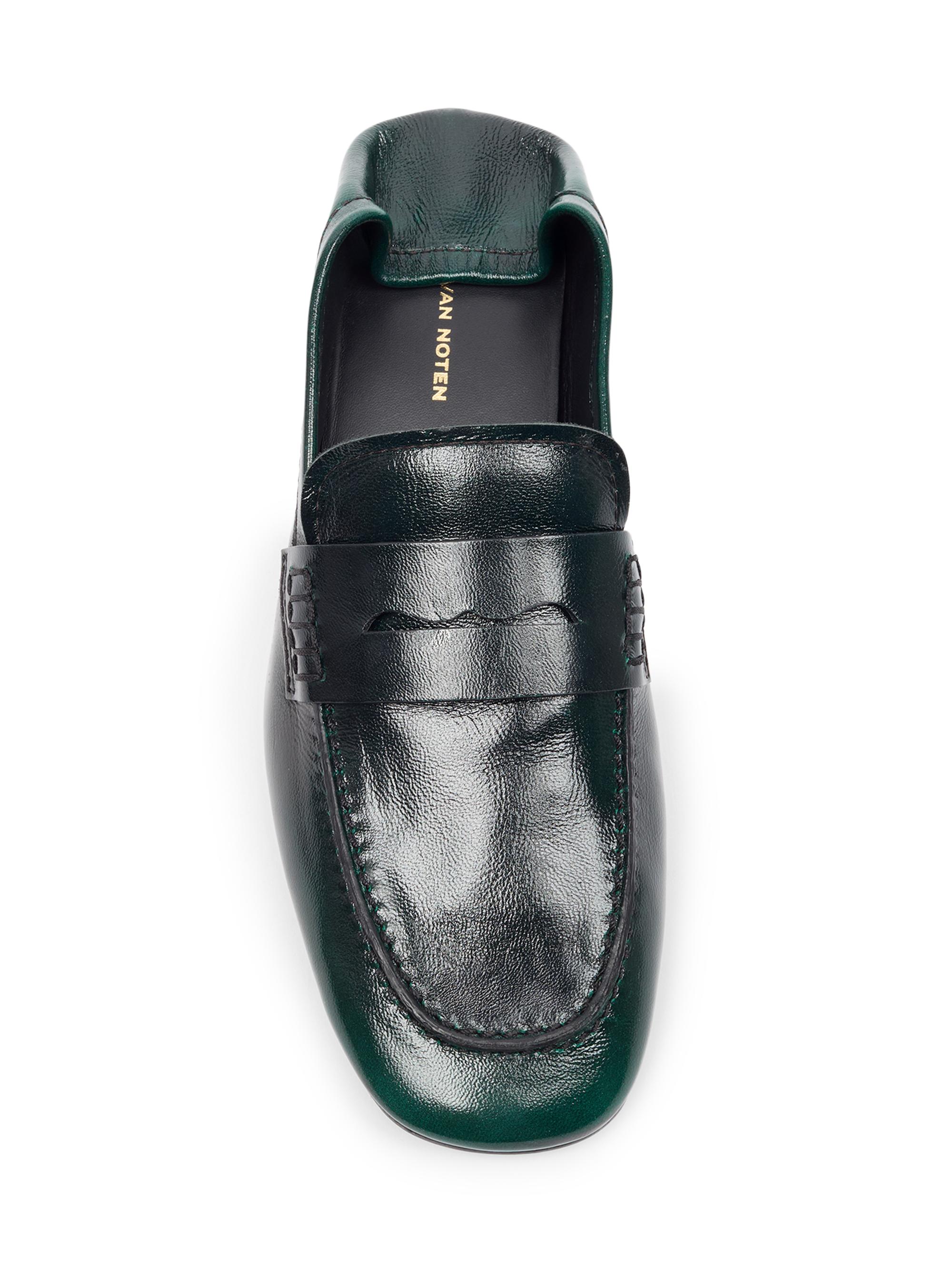 Dries Van Noten Women's Leather Penny Loafers - Emerald | Thumbnail 5