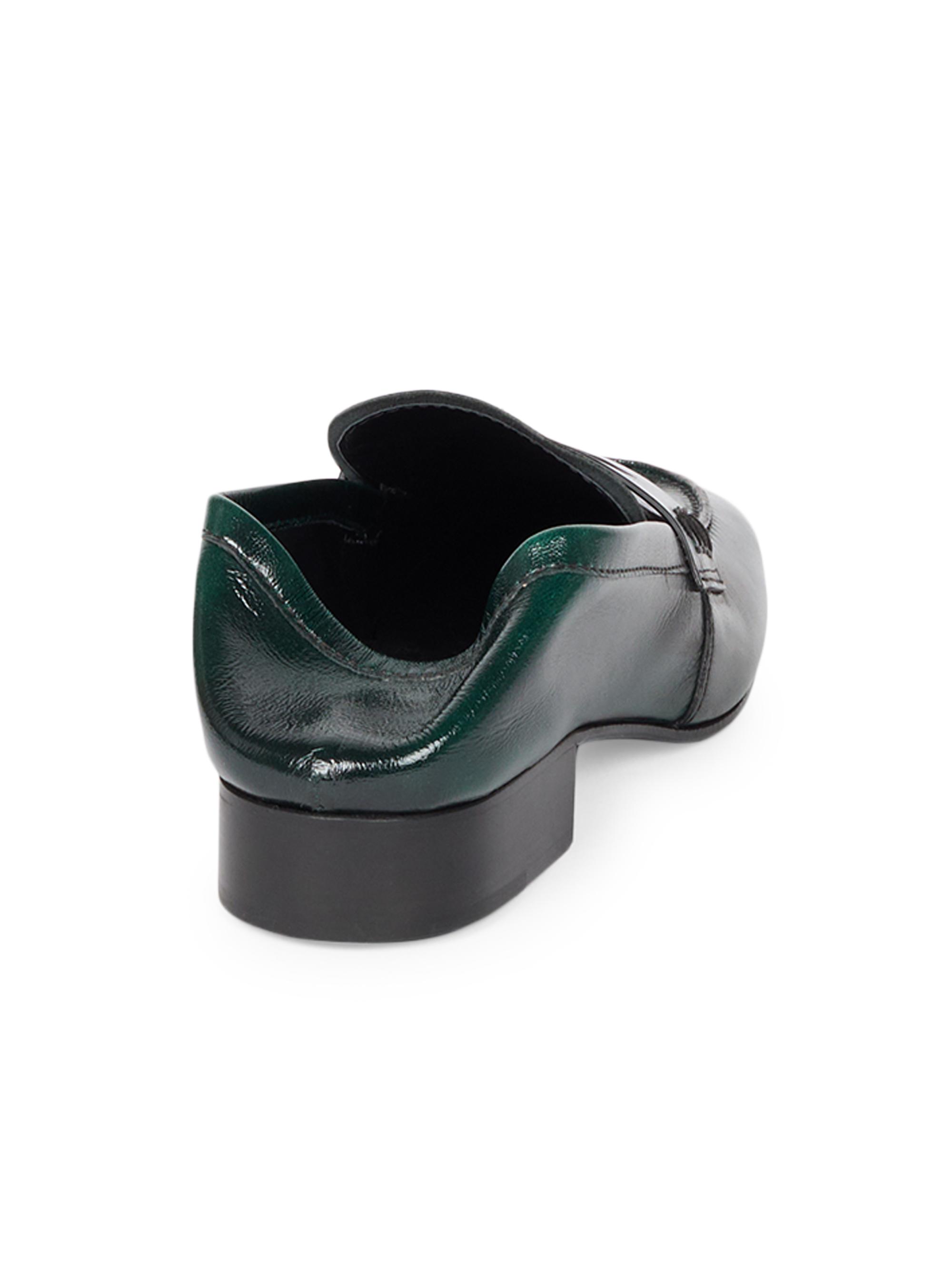 Dries Van Noten Women's Leather Penny Loafers - Emerald | Thumbnail 6