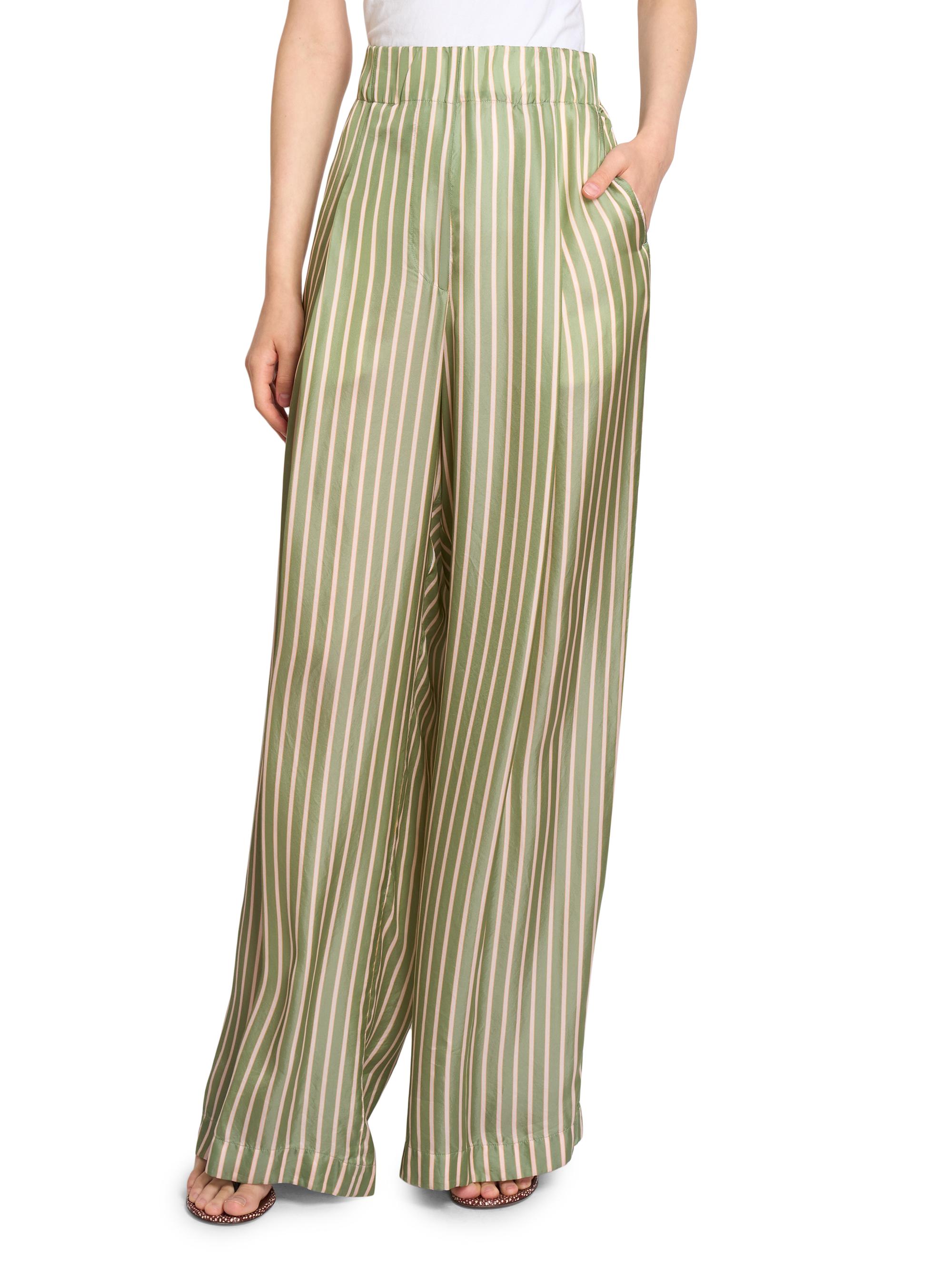 Dries Van Noten Pila Striped Pleated Wide-Leg Pants | Saks Fifth