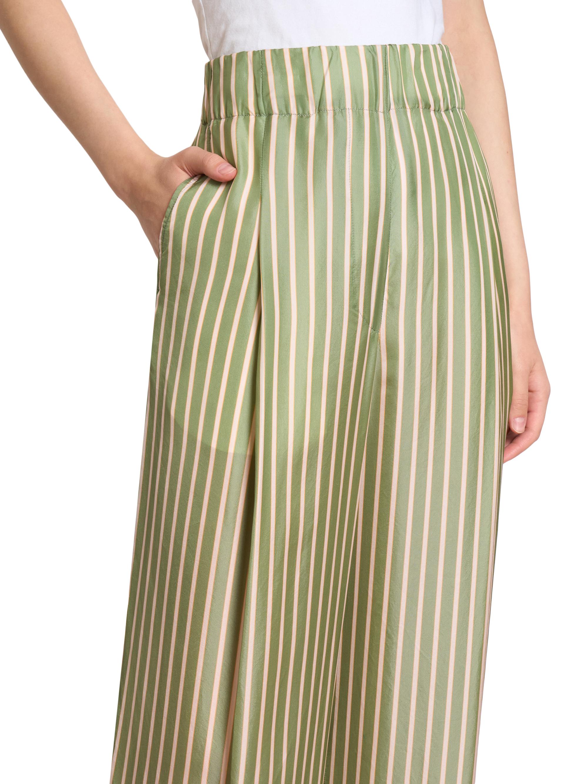 Dries Van Noten Pila Striped Pleated Wide-Leg Pants | Saks Fifth
