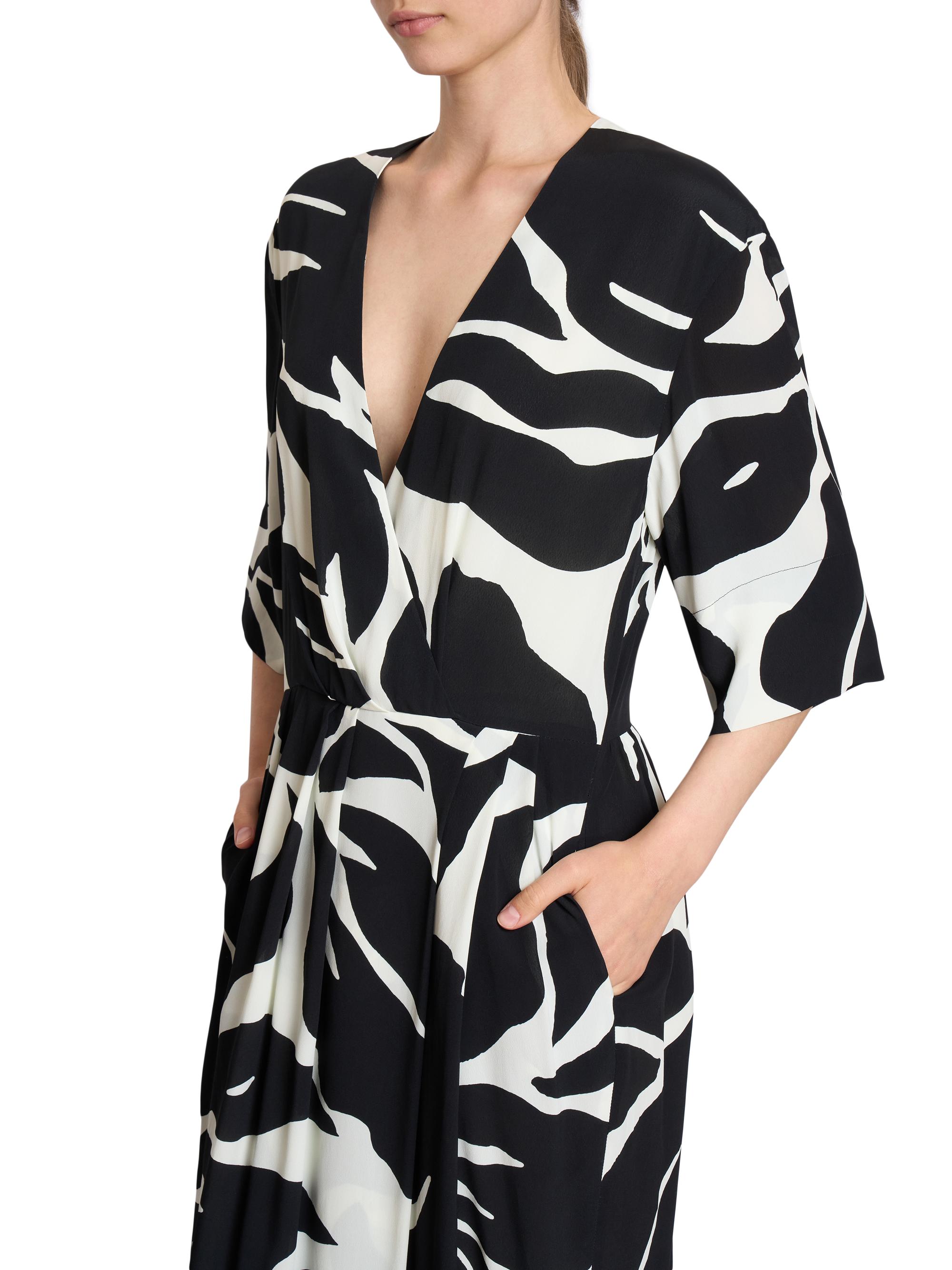 Dries Van Noten Daronga Hawaiian Flower Crepe Draped Dress | Saks