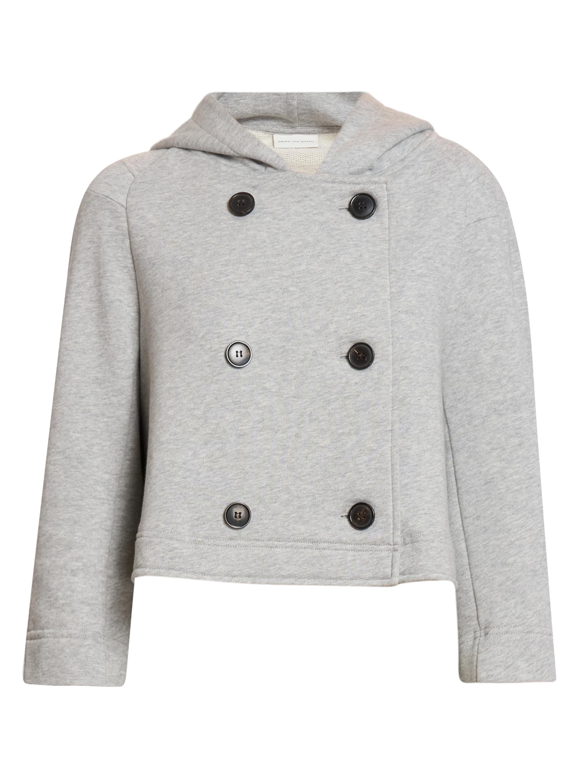 Dries Van Noten Women's Havipa Cotton Jersey Crop Jacket - Grey Melange