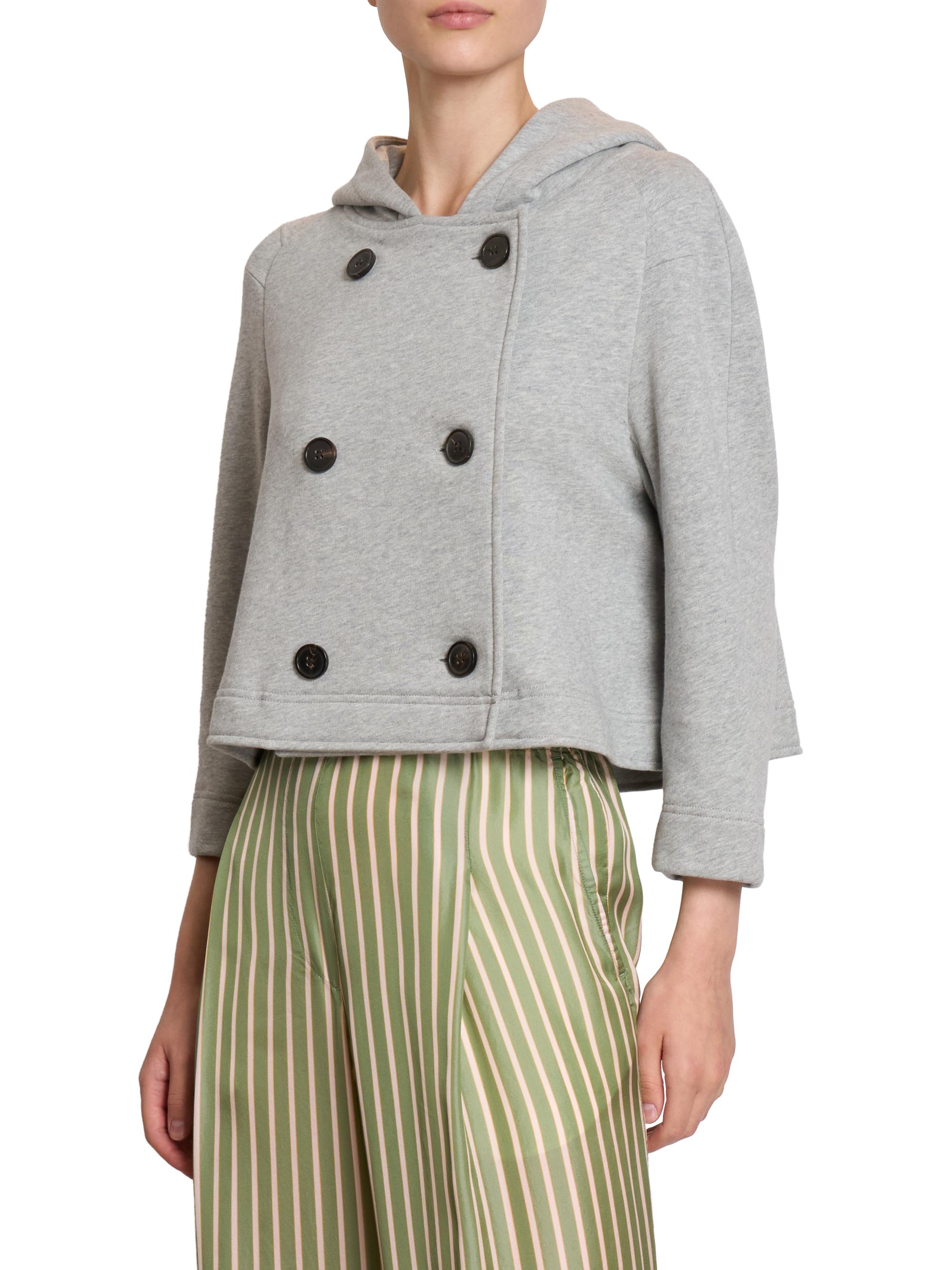 DRIES VAN NOTEN パフスリーブ ショートジャケット ベルギー製 Dries Van Noten Havipa Cotton Jersey Crop Jacket | Saks Fifth Avenue