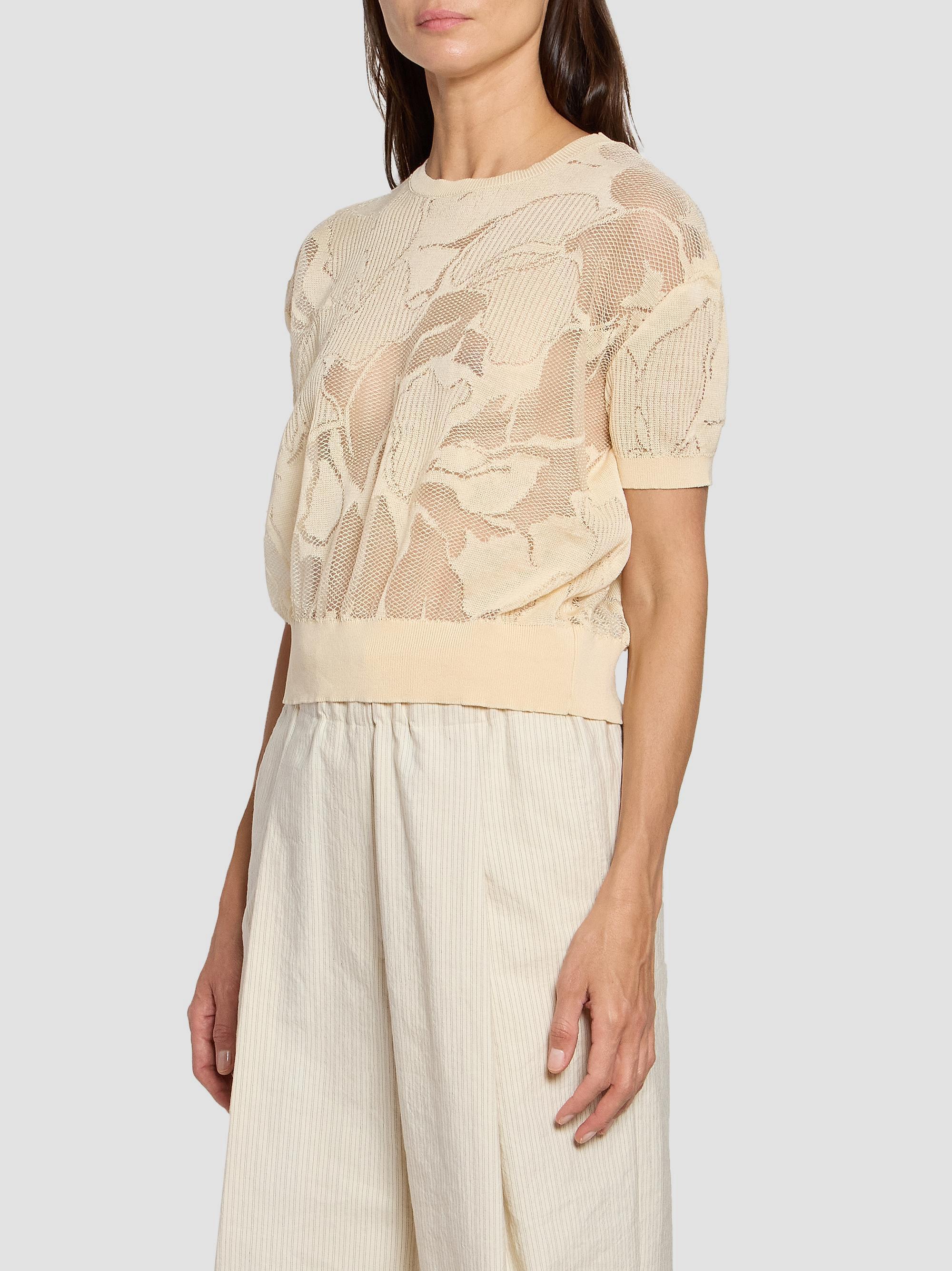 Dries Van Noten Towel Floral Lace Short-Sleeve Sweater | Saks