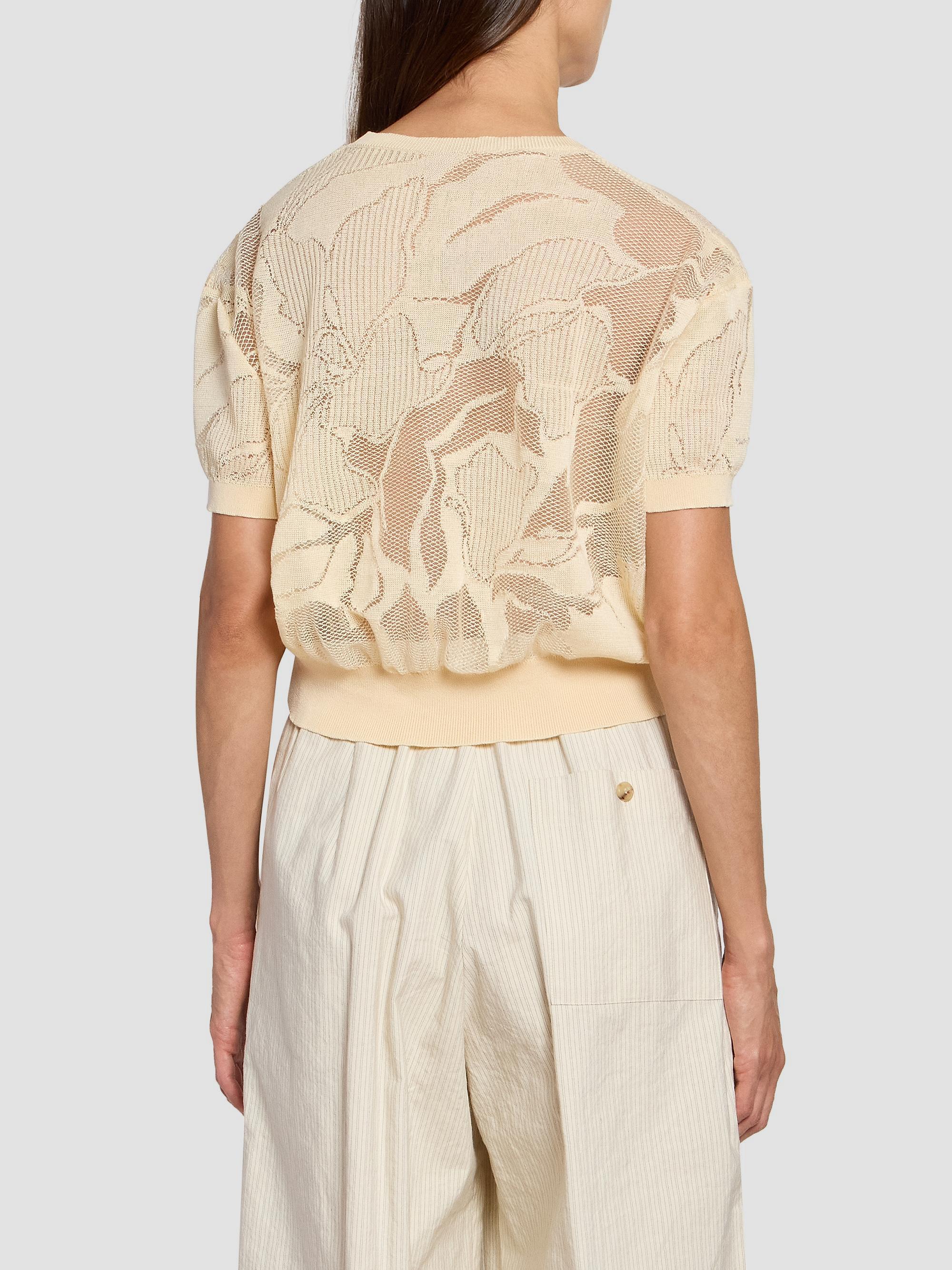 Dries Van Noten Towel Floral Lace Short-Sleeve Sweater | Saks