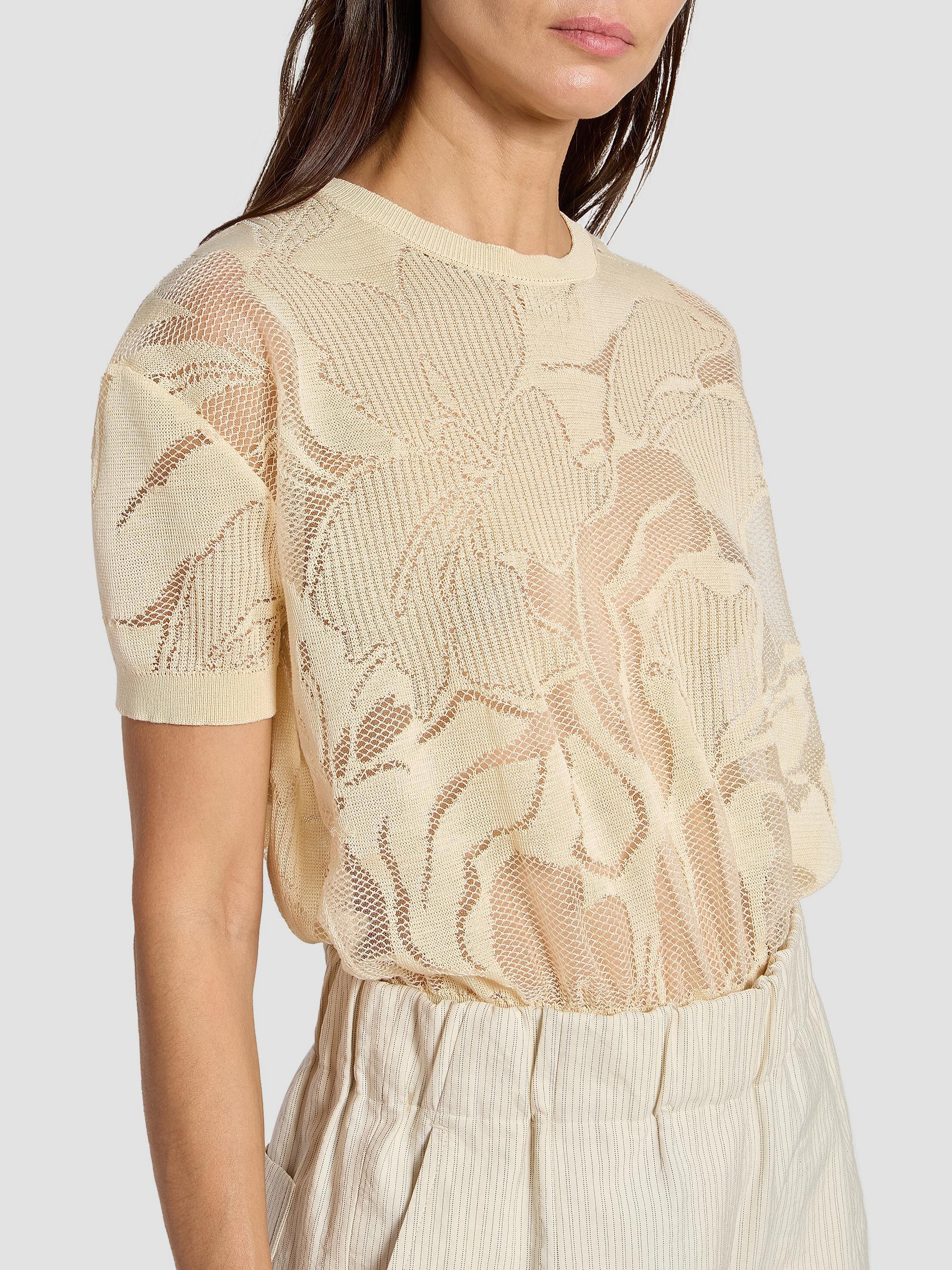 Dries Van Noten Towel Floral Lace Short-Sleeve Sweater | Saks