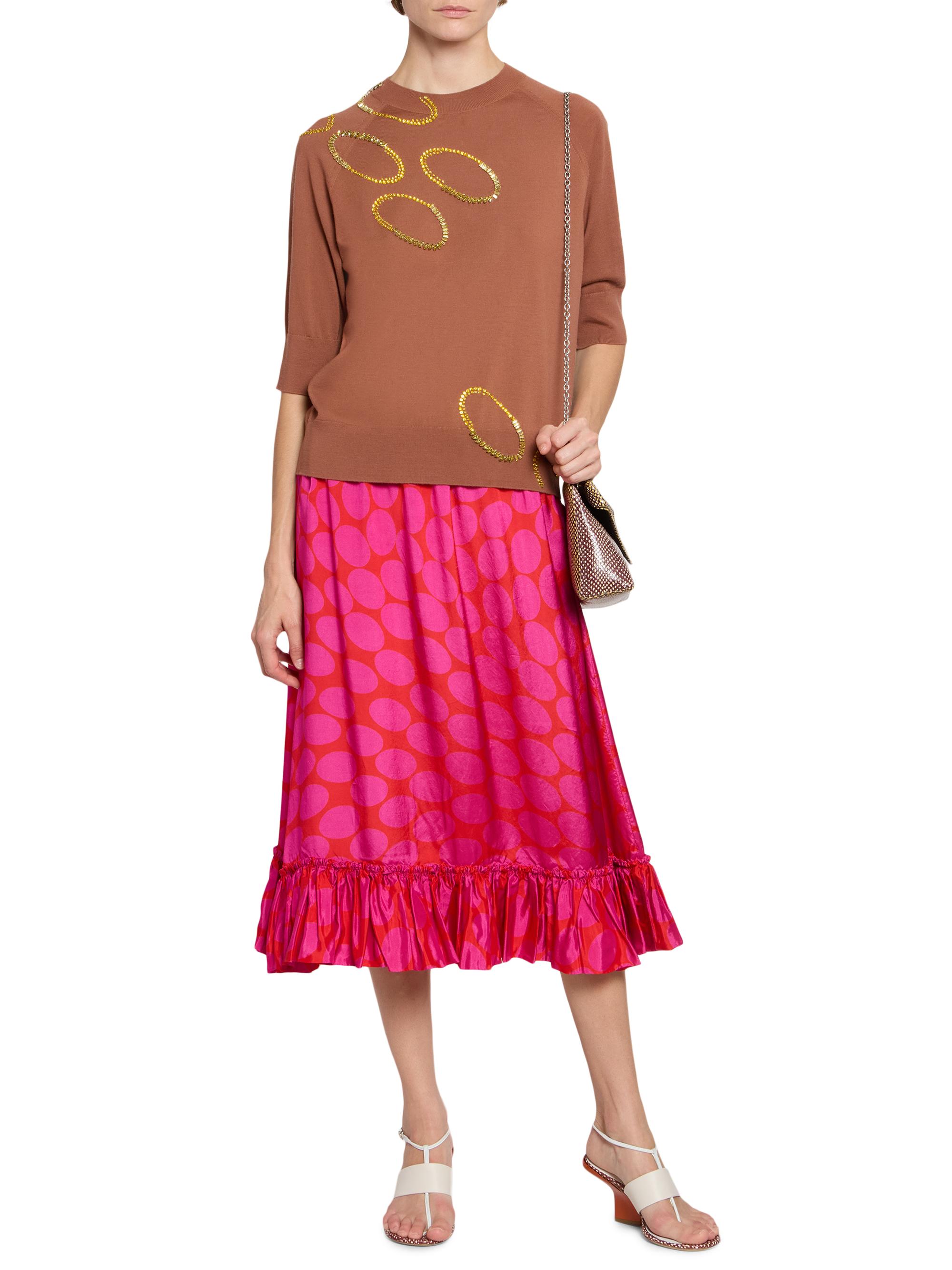 DRIES VAN NOTEN ⭐︎ 薔薇カットソー Dries Van Noten Tuan Embellished Wool Short-Sleeve Sweater | Saks