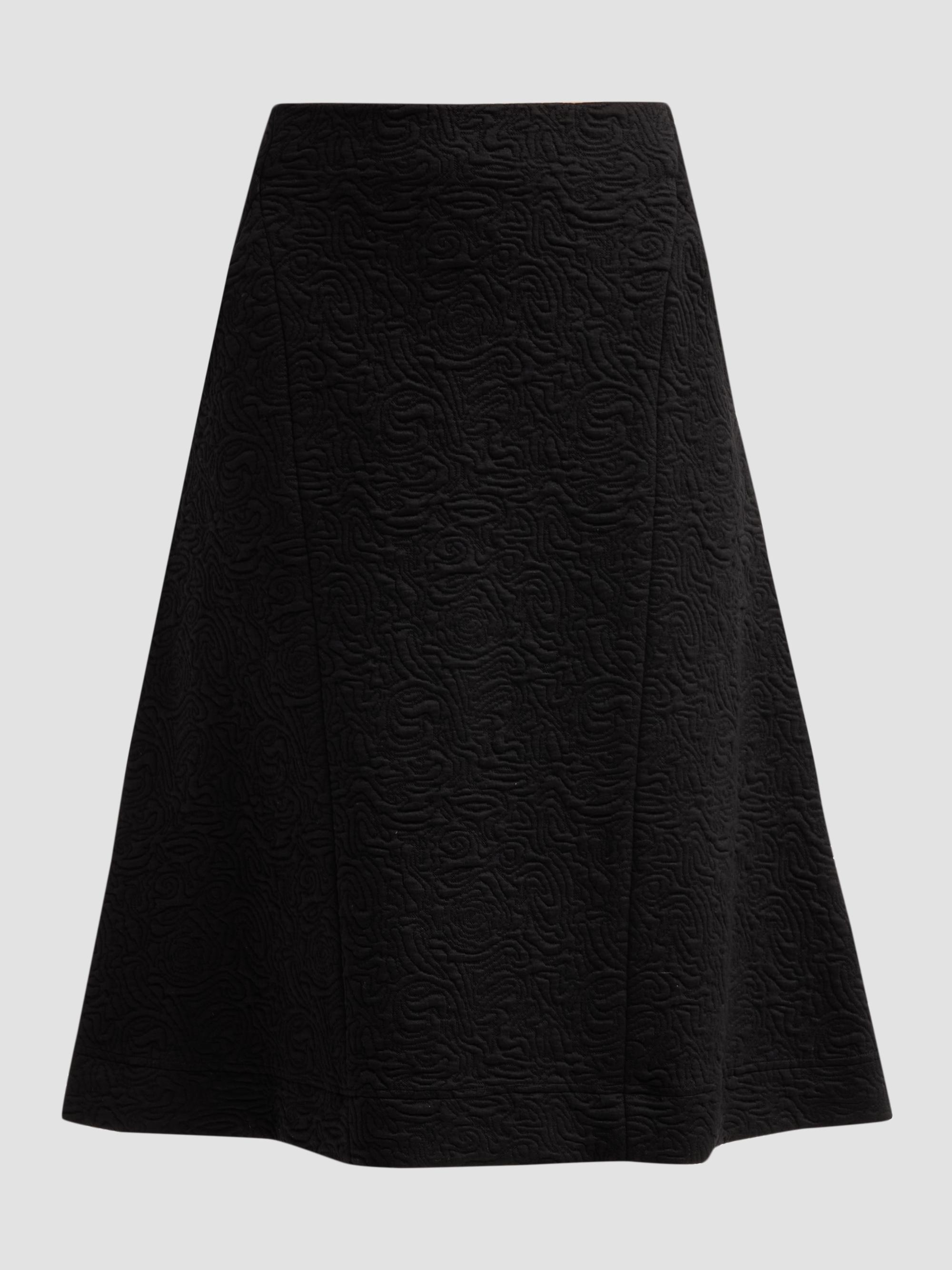 Dries Van Noten Scotts Ruffle-Trim Striped Knee-Length Skirt