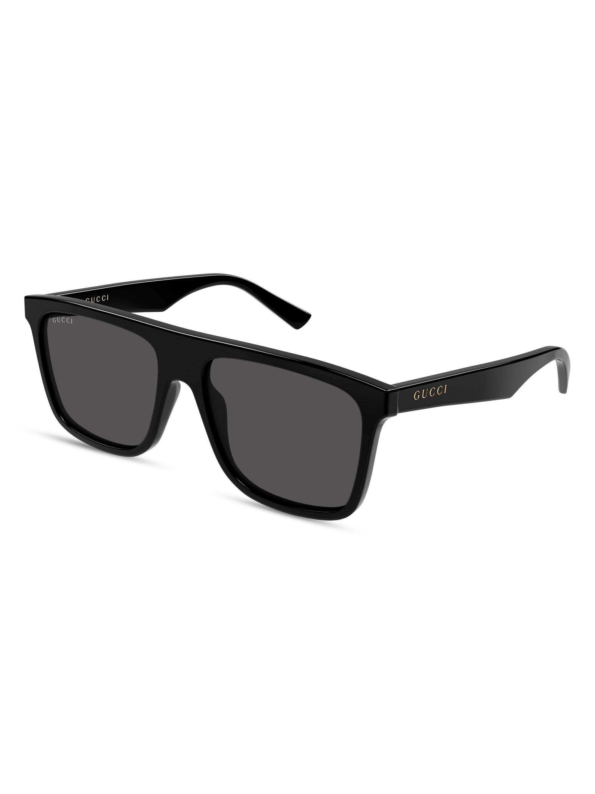 Gucci Men's Simple Fit 57MM Square Sunglasses - Black - Women's Accessories