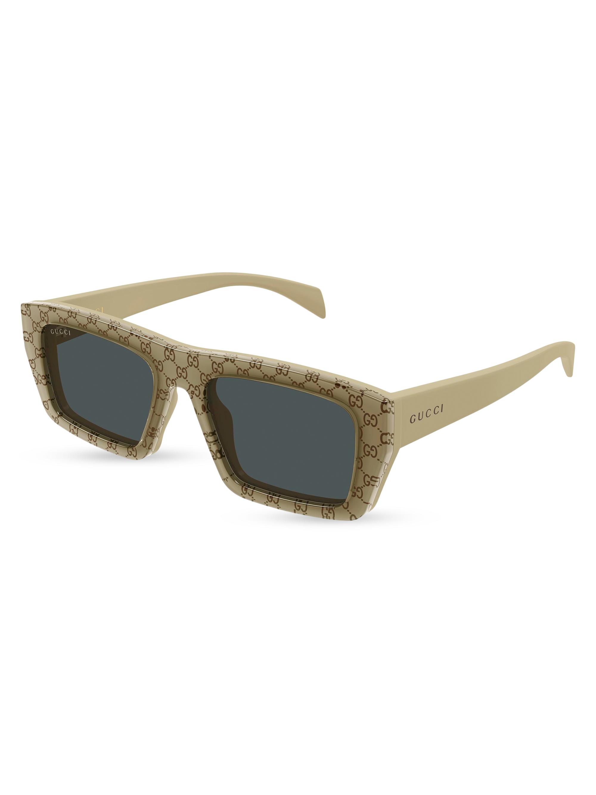 Saint Laurent Naked Wirecore 54MM Rectangular Sunglasses | Saks