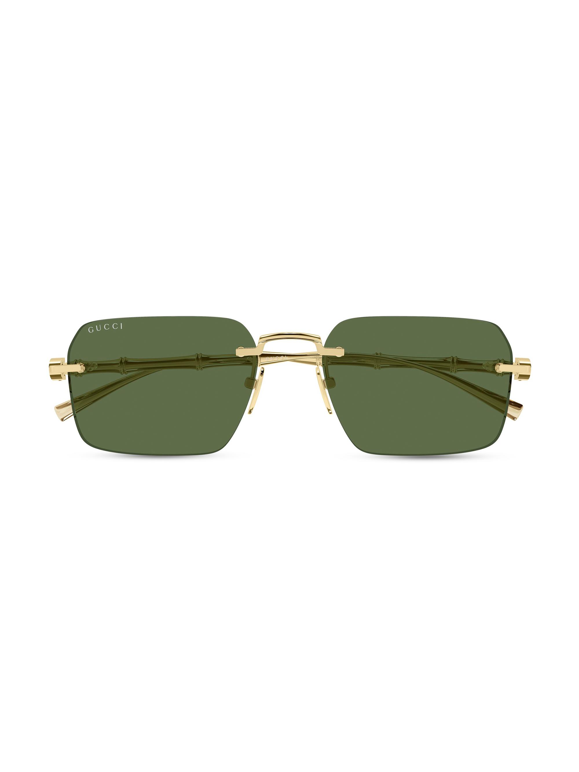 Gucci Bamboo Metal 56MM Square Sunglasses | Saks Fifth Avenue